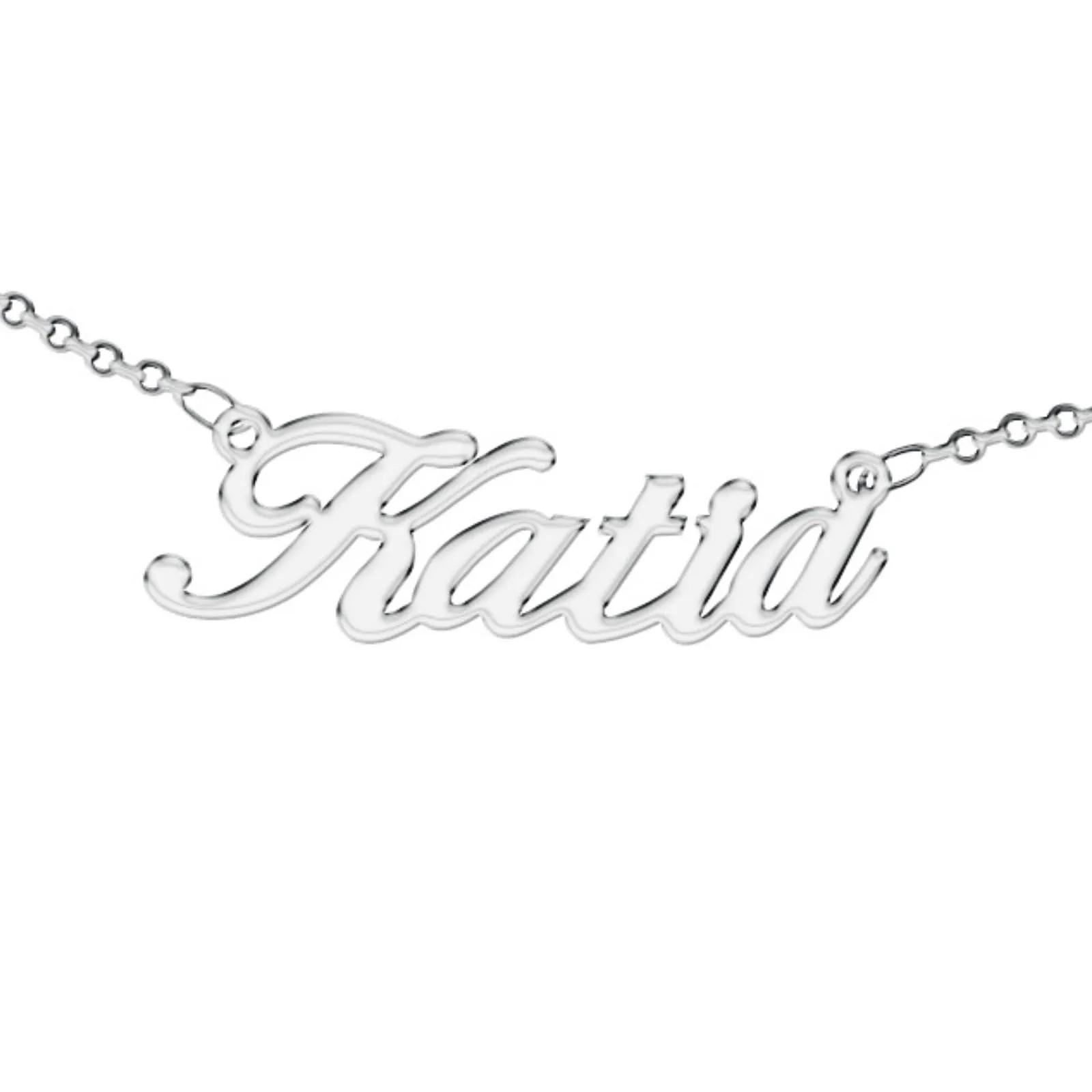 Zuffetti Collana in Acciaio Inossidabile Donna con Nome Katia, Argento, 32 cm - immagine 1
