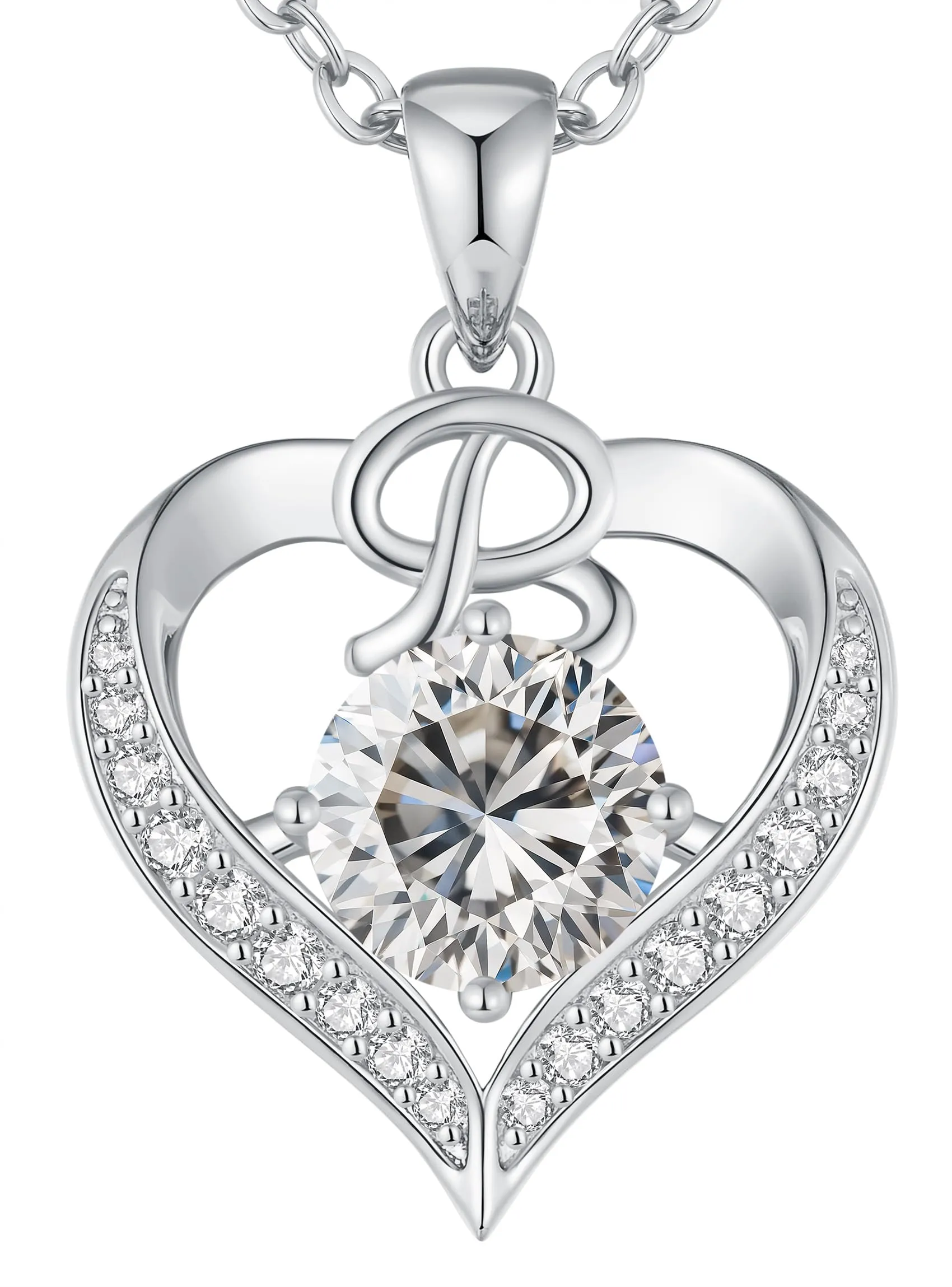 LOUISA SECRET Collana Donna Lettere A-Z con Ciondolo Cuore, Rivestimento 18K Oro, Catena Regolabile 45+5cm - immagine 1