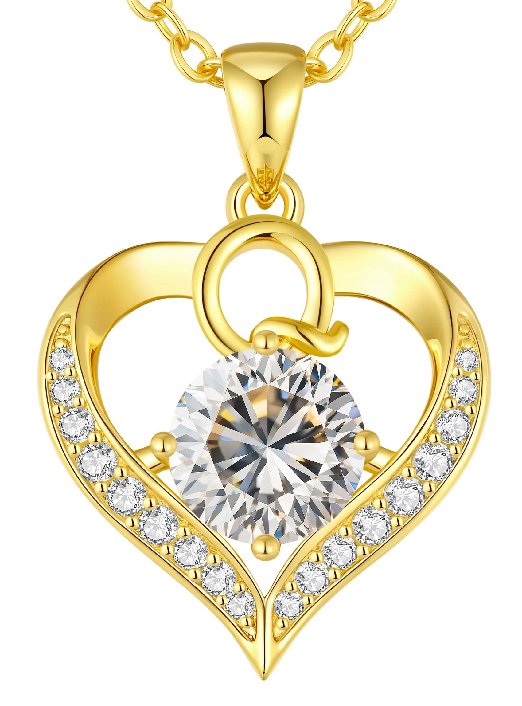 Louisa Secret Collana Donna Cuore Capital con Placato di Rodio e Oro 18K - immagine 1