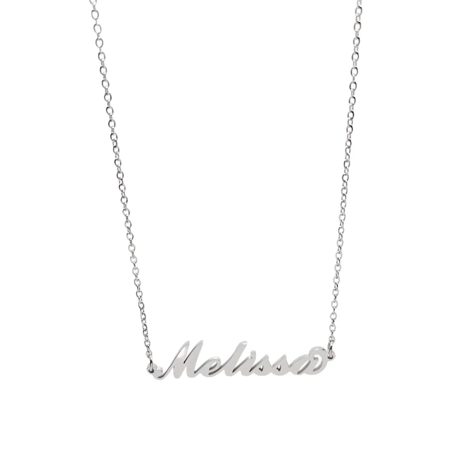 Argento e dintorni Collana personalizzata con nome Melissa in acciaio inossidabile argento - immagine 1