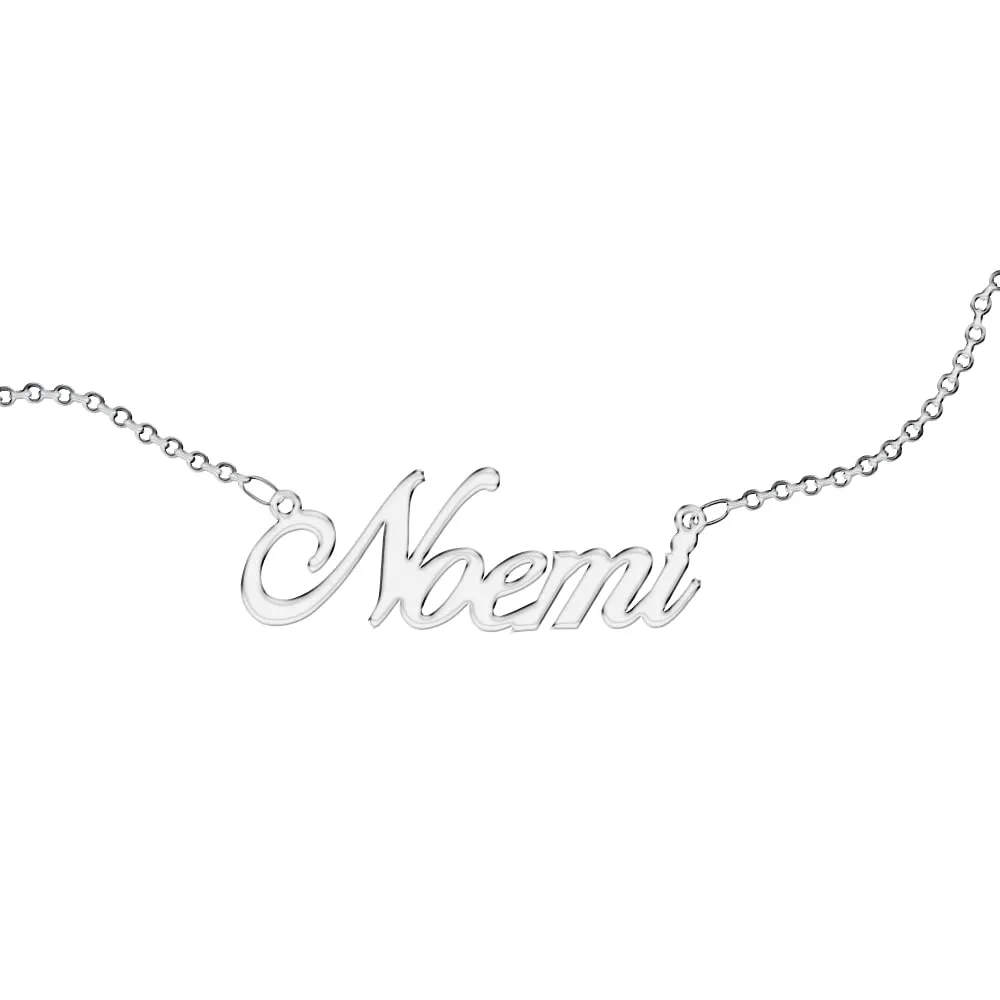Zuffetti Collana Personalizzata con Nome in Acciaio Inossidabile, Argento (Noemi) - immagine 1