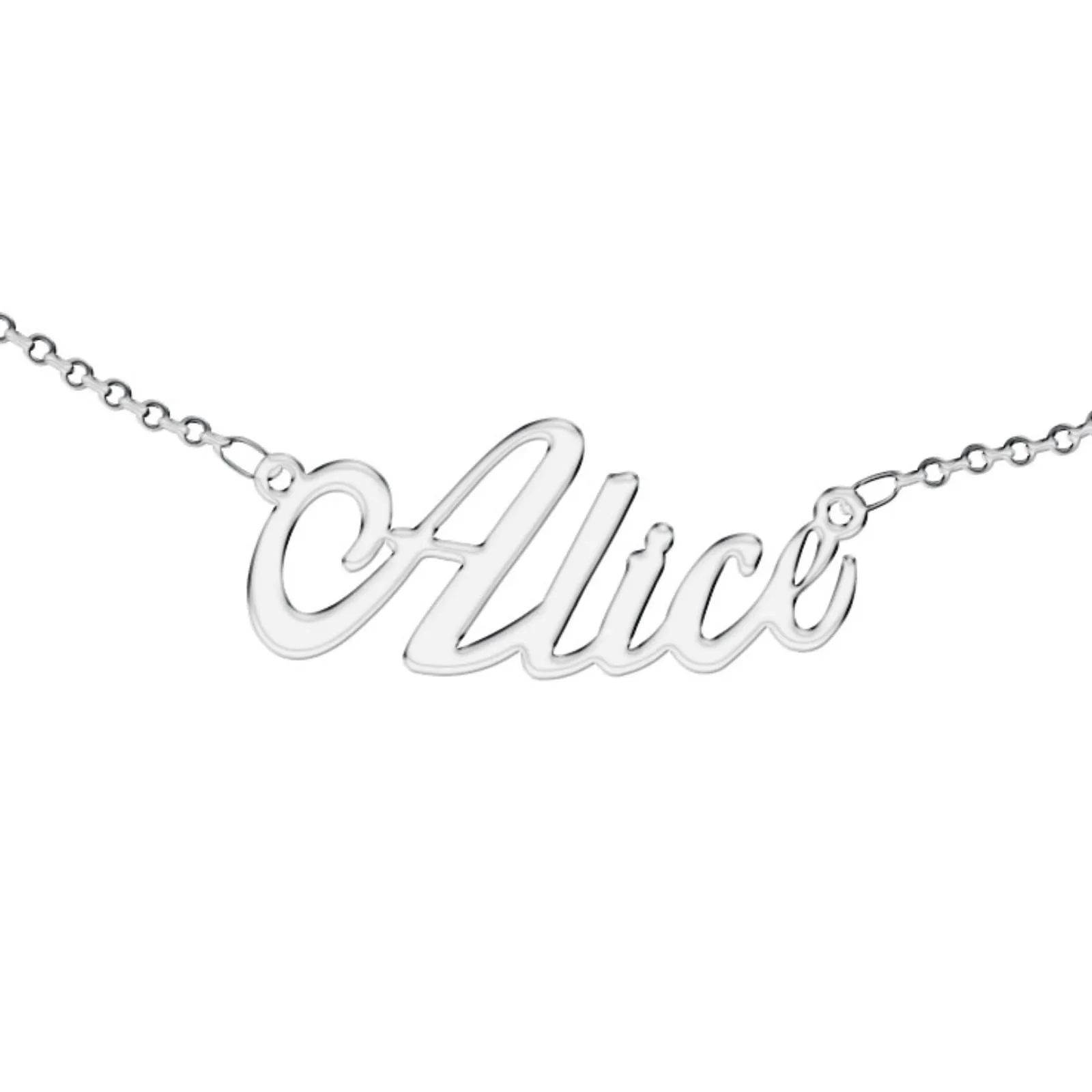 Zuffetti Collana Personalizzata con Nome in Acciaio Inossidabile, Argento, M - immagine 1