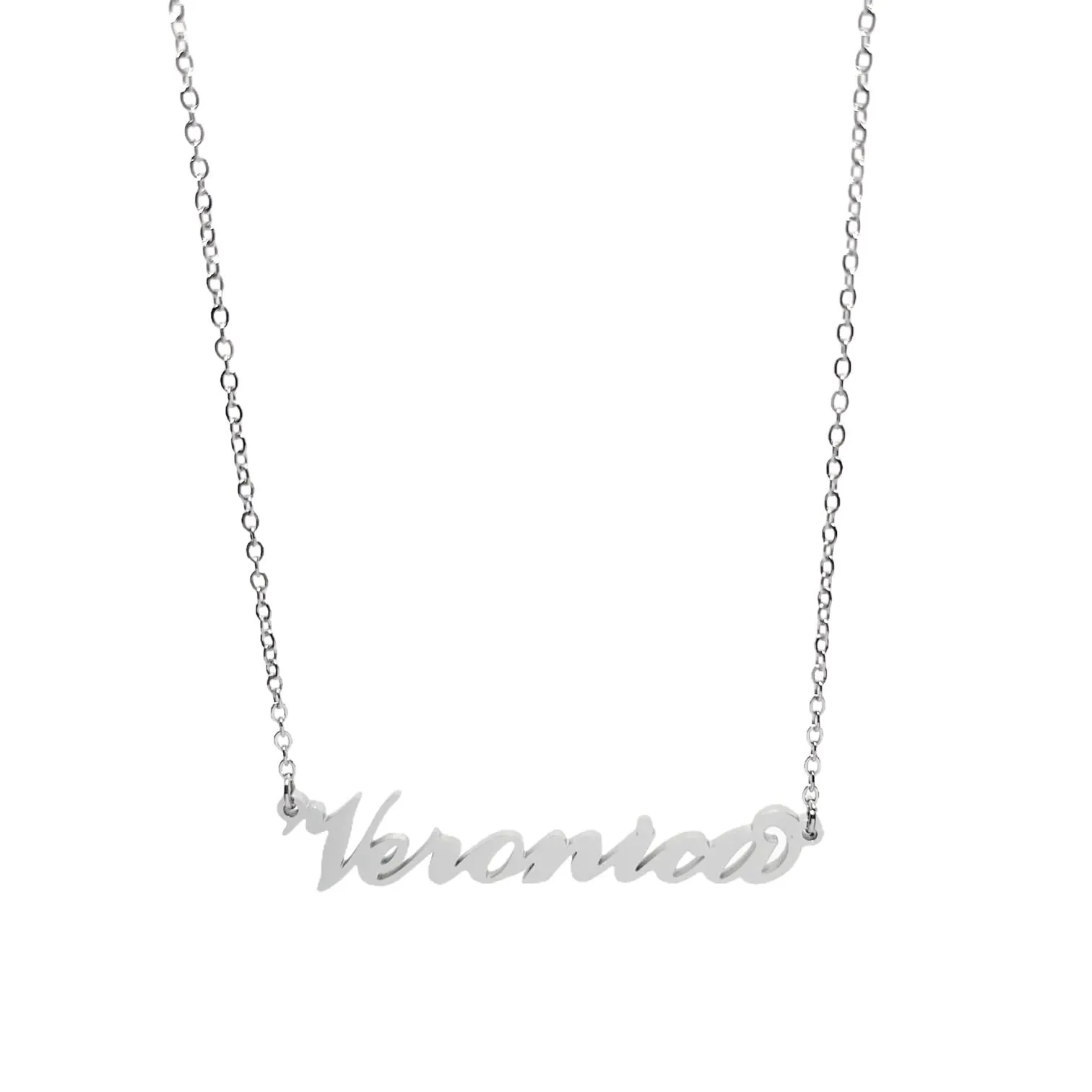 Argento e dintorni Collana in acciaio inossidabile personalizzata Veronica, argento, 40 cm - immagine 1
