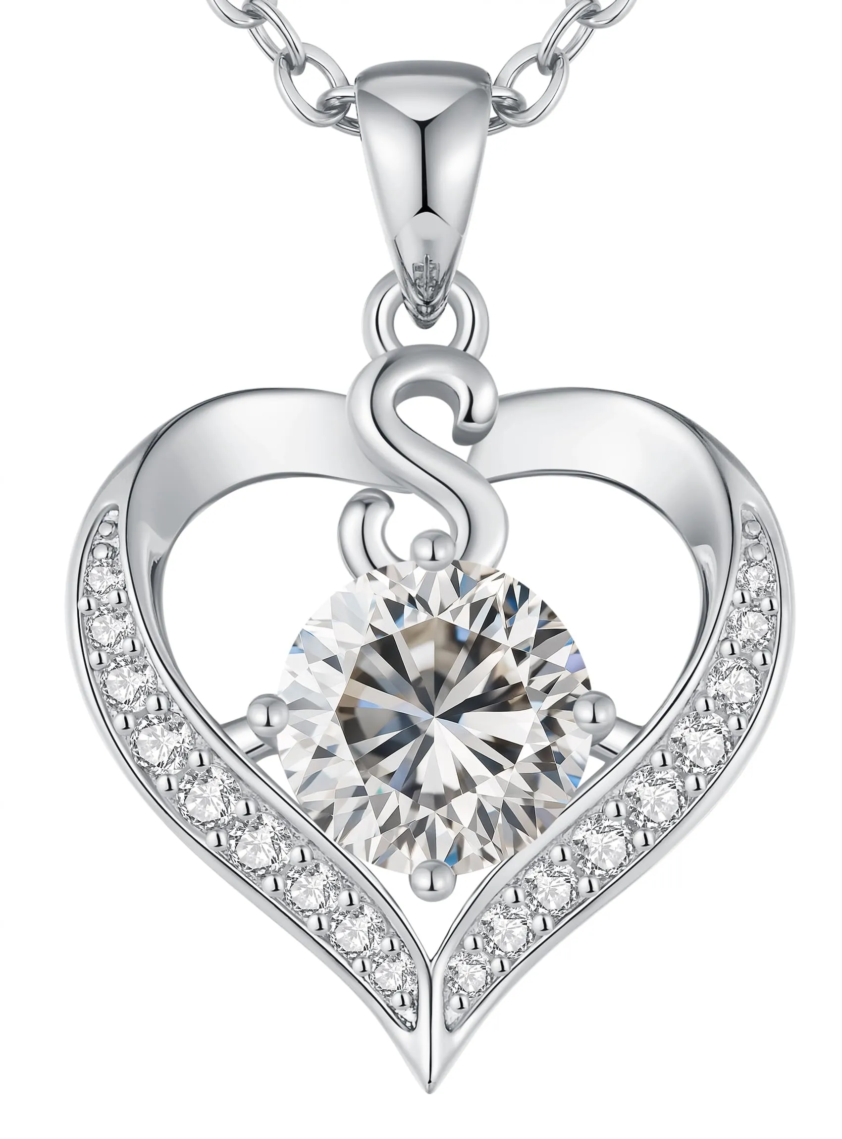 LOUISA SECRET Collana Donna Lettere A-Z con Ciondolo Cuore, Rivestimento 18K Oro, Catena Regolabile 45+5cm - immagine 1