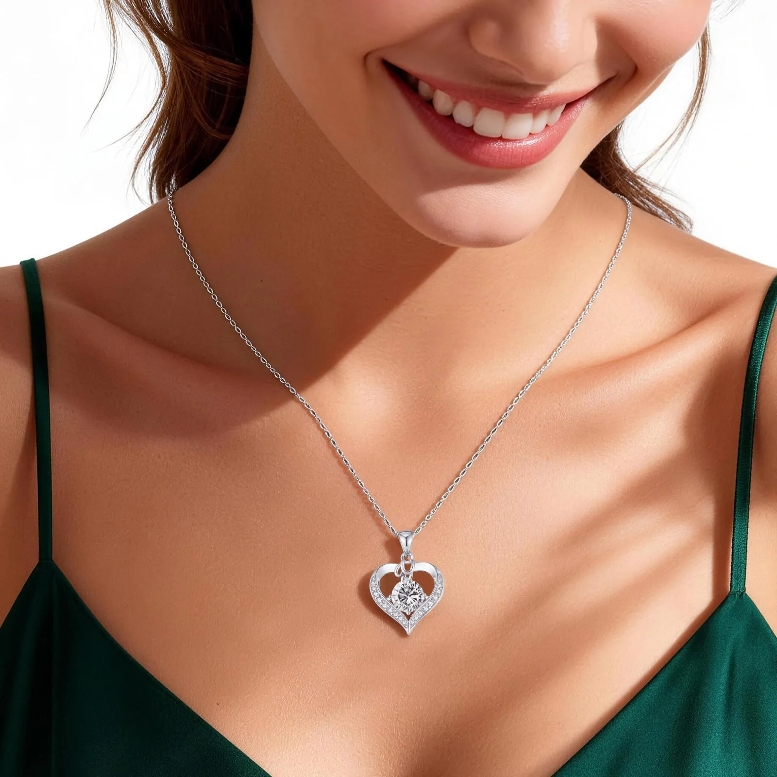 Louisa Secret Collana donna cuore Capital in Oro 18K e Rodio - immagine 4