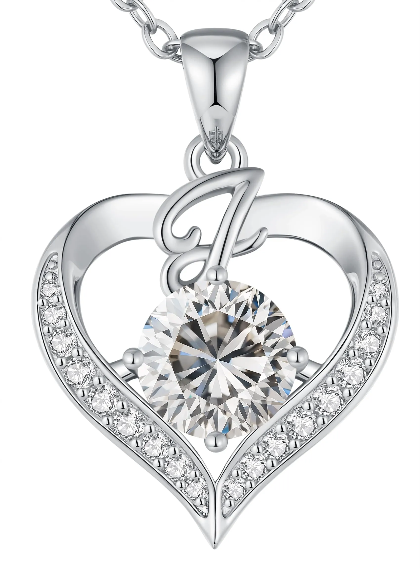 LOUISA SECRET Collana Donna Lettere A-Z con Ciondolo Cuore, Rivestimento 18K Oro, Catena Regolabile 45+5cm - immagine 1