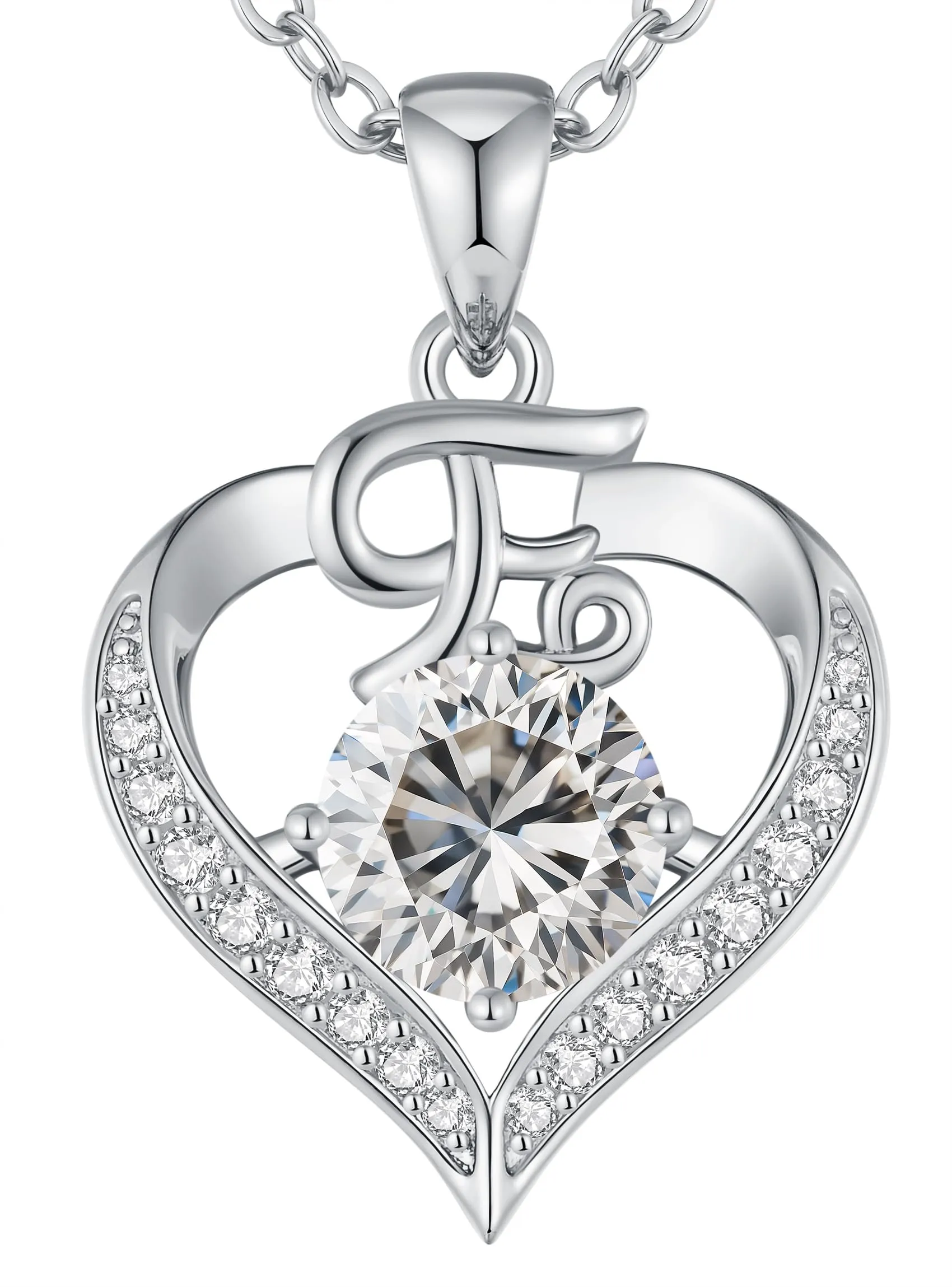 LOUISA SECRET Collana Donna con Ciondolo Cuore e Lettera A-Z, Rivestimento 18K Oro, Catena Regolabile 45+5cm - immagine 1
