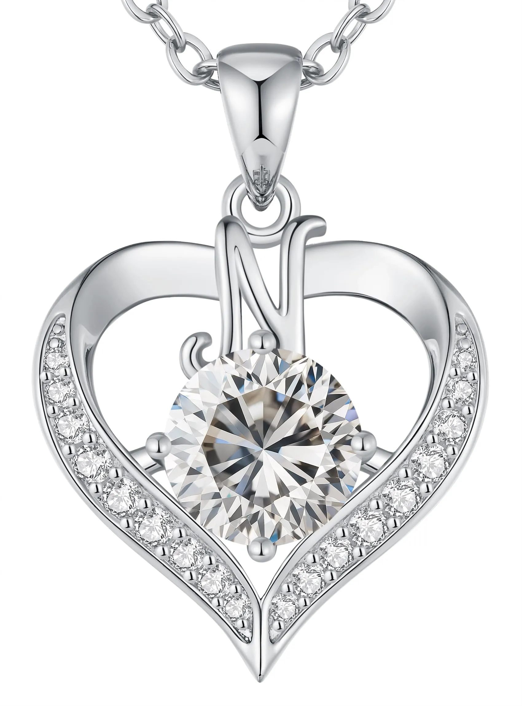 LOUISA SECRET Collana Donna Lettere A-Z con Ciondolo Cuore, Rivestimento 18K Oro, Catena Regolabile 45+5cm - immagine 1