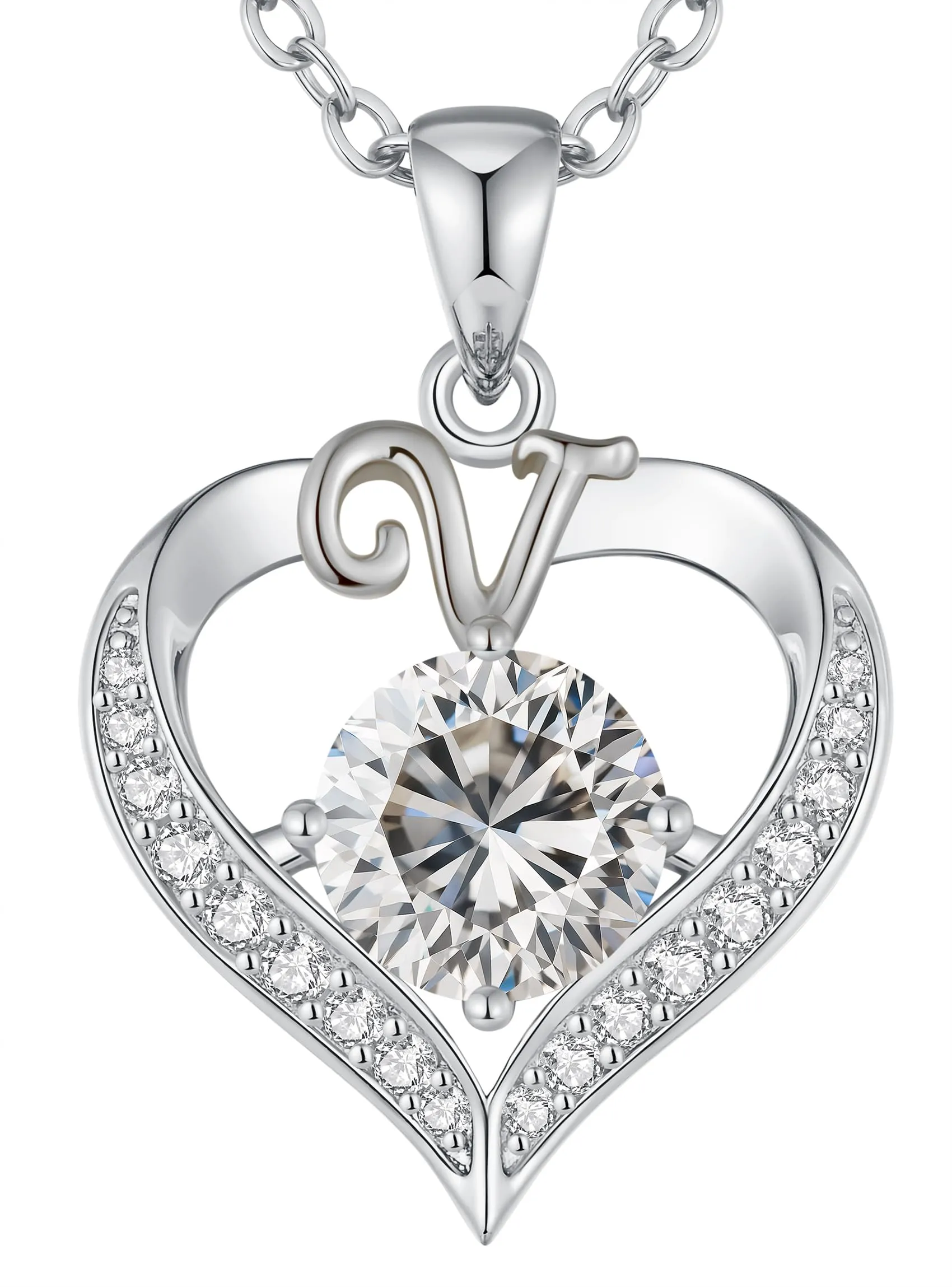 Louisa Secret Collana Donna Cuore Capital in Oro 18K e Rodio - immagine 1