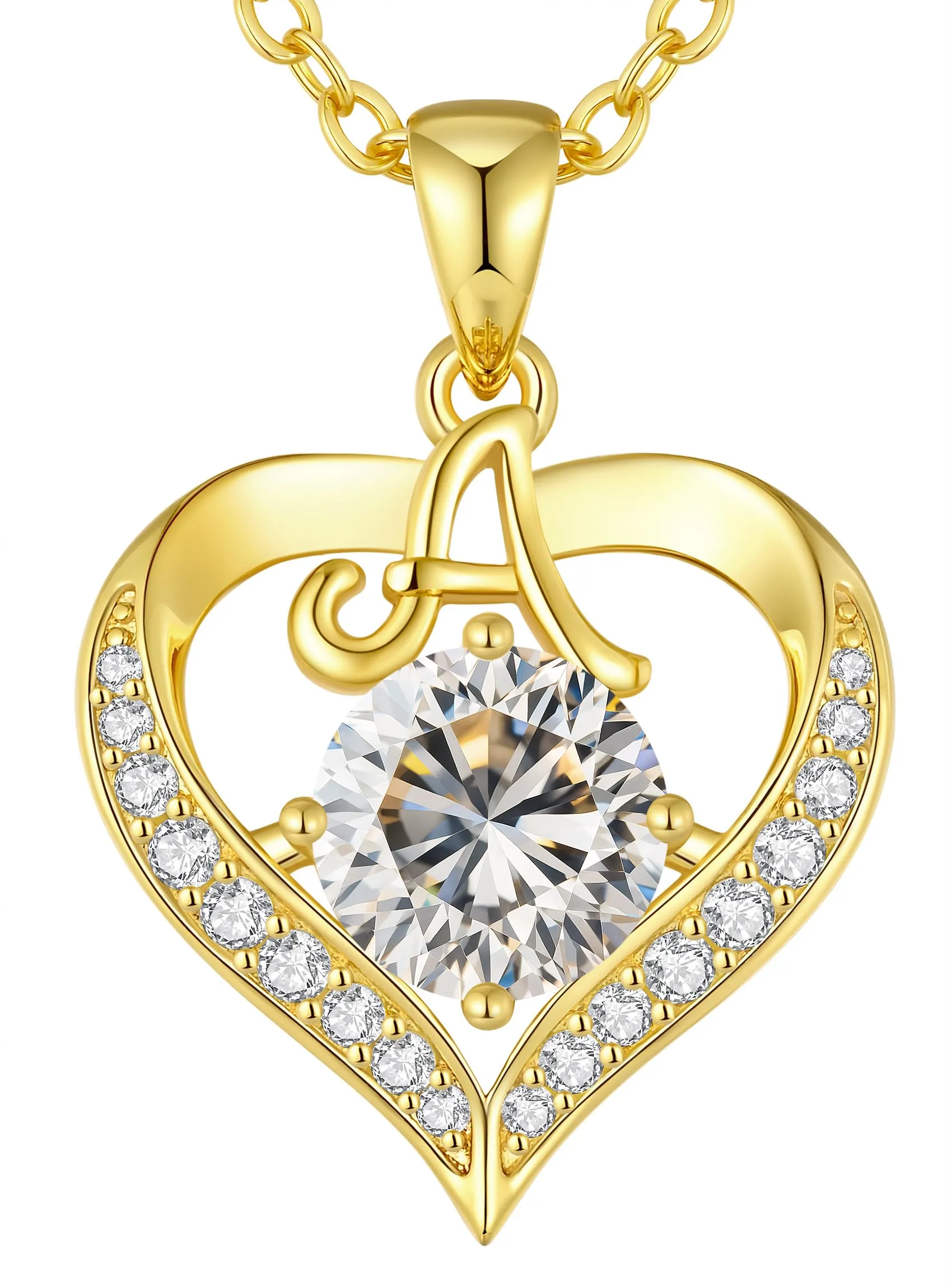 LOUISA SECRET Collana donna cuore Capital in oro 18K e rodio - immagine 1