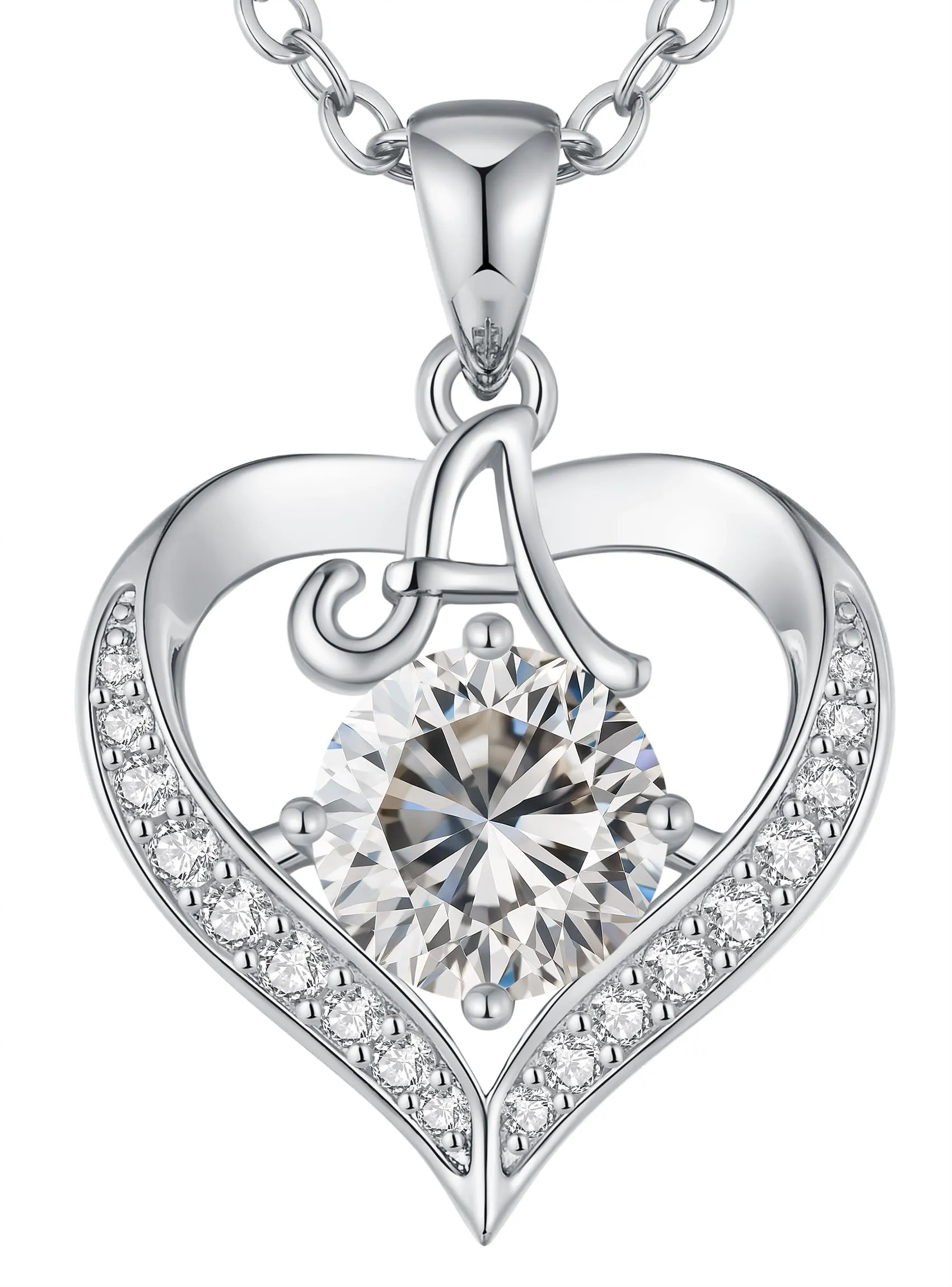 LOUISA SECRET Collana Donna con Lettera A-Z e Ciondolo Cuore, Rivestimento 18K Oro, Catena Regolabile 45+5cm - immagine 1