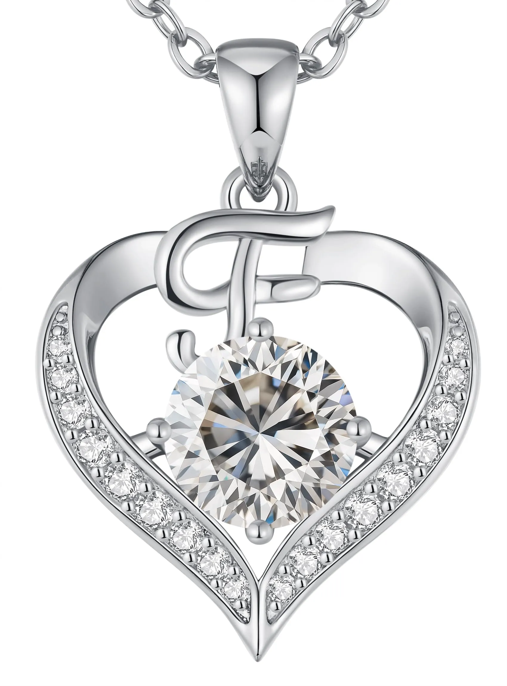 LOUISA SECRET Collana Donna Lettere A-Z con Ciondolo Cuore, Rivestimento 18K Oro, Catena Regolabile 45+5cm - immagine 1
