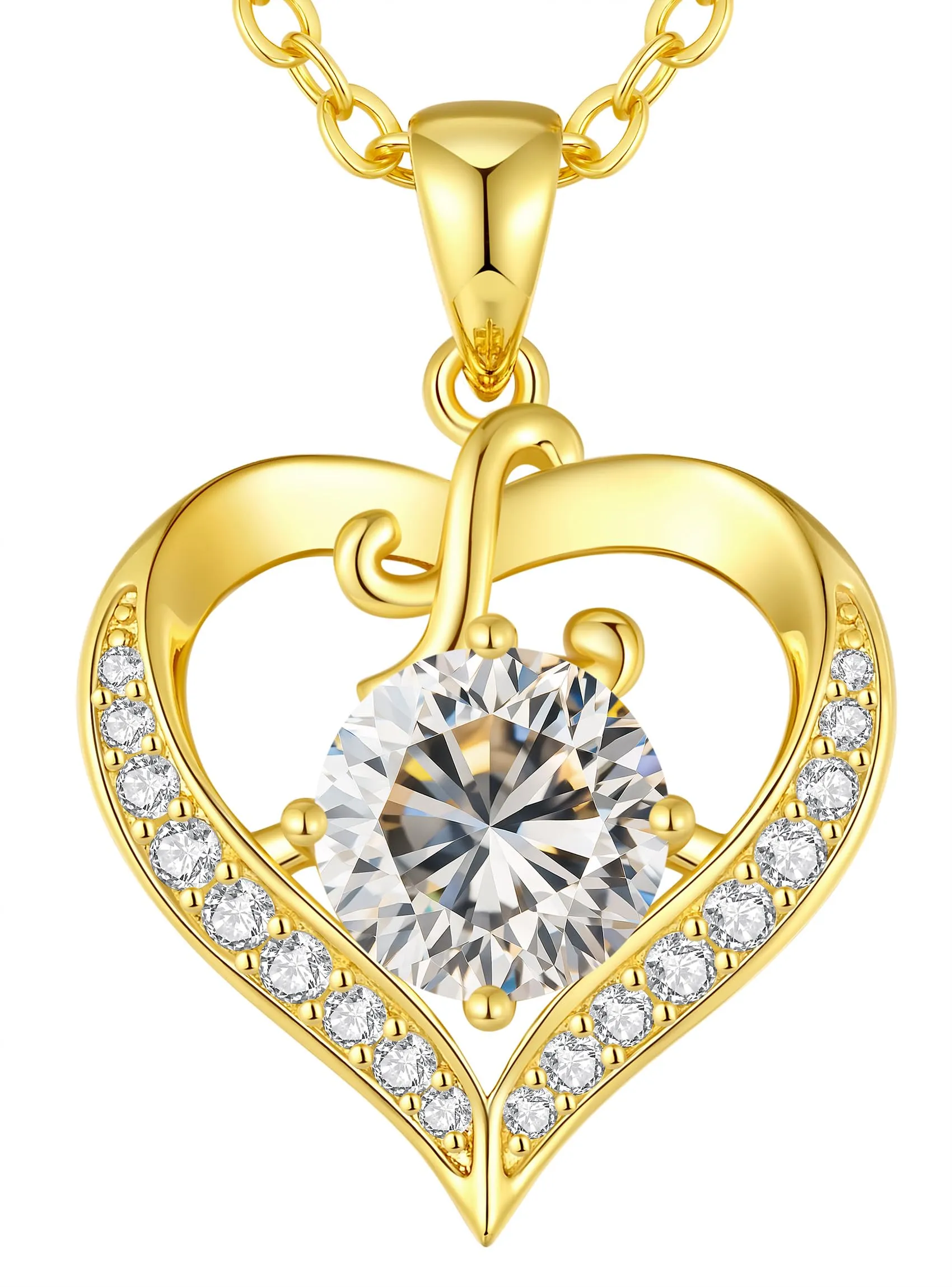 Louisa Secret Collana donna cuore Capital in Oro 18K e Rodio - immagine 1