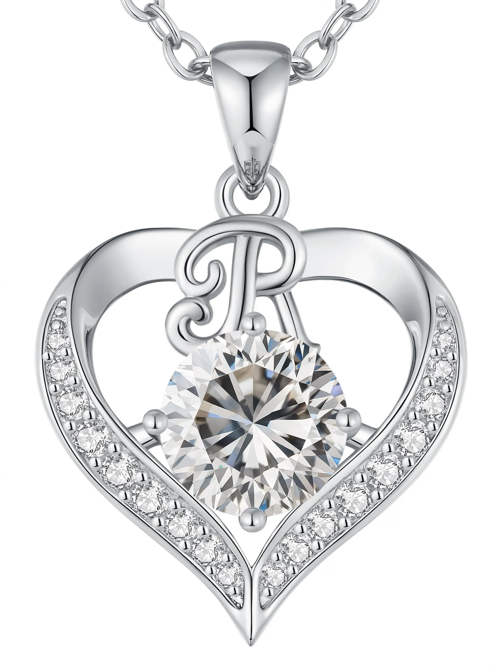 LOUISA SECRET Collana Donna Lettere A-Z con Ciondolo Cuore, Rivestimento 18K Oro, Catena Regolabile 45+5cm - immagine 1