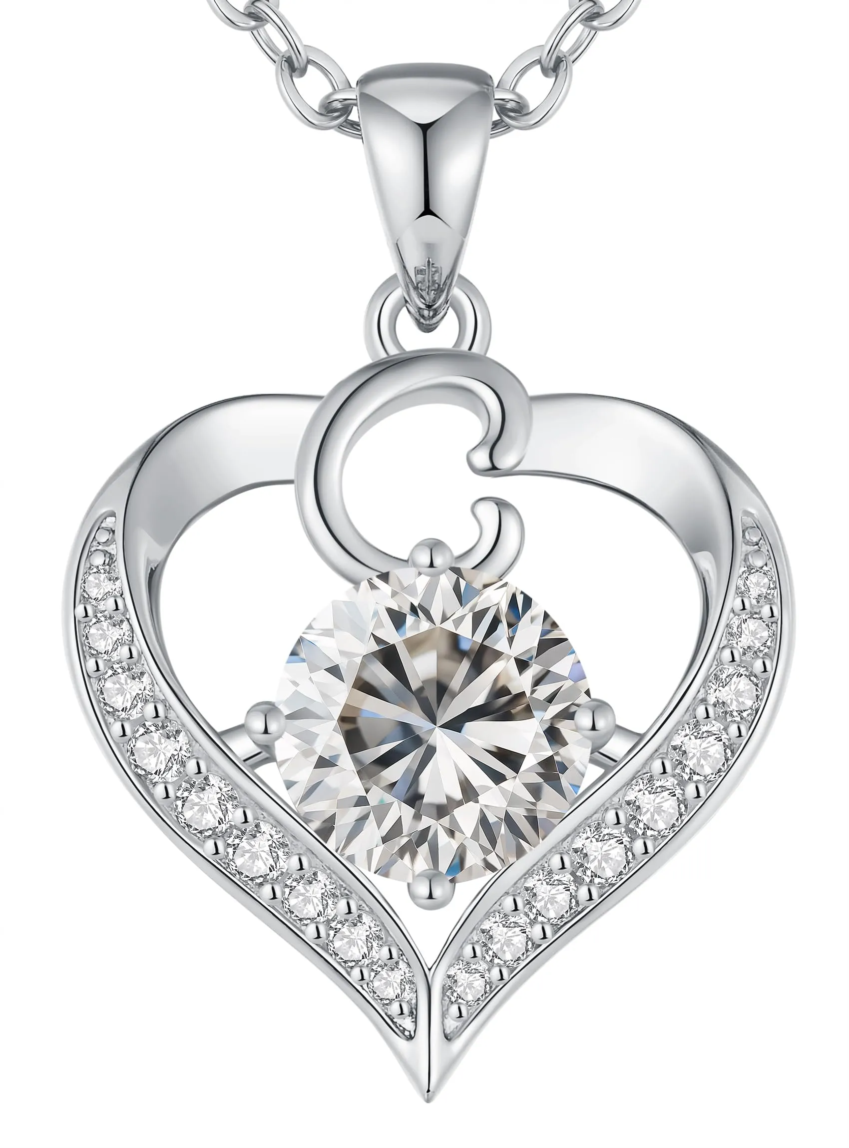 LOUISA SECRET Collana Donna con Ciondolo Cuore e Lettera A-Z, Rivestimento 18K Oro, Catena Regolabile 45+5cm - immagine 1
