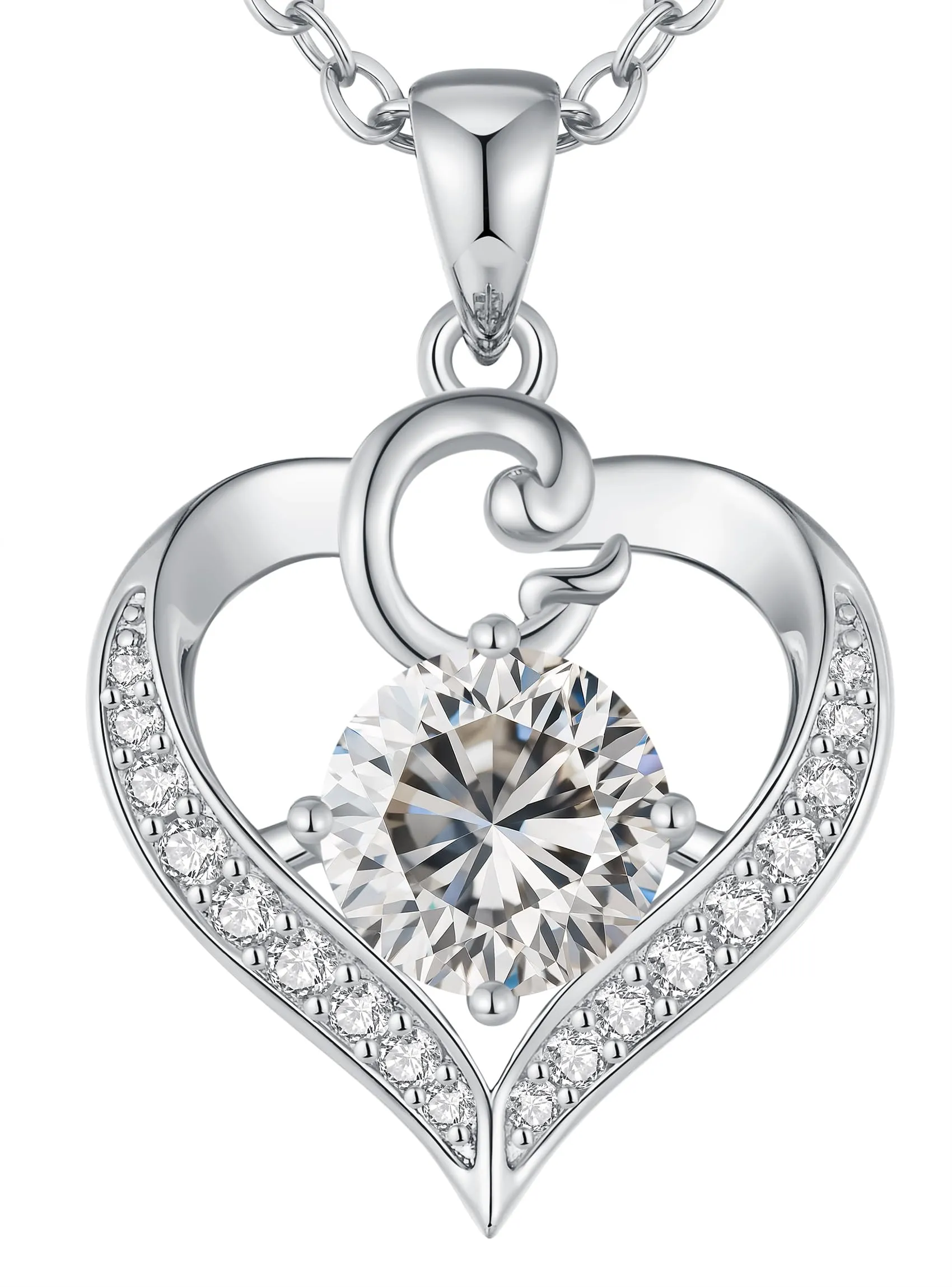 LOUISA SECRET Collana Donna Lettere A-Z con Ciondolo Cuore, Rivestimento 18K Oro, Catena Regolabile 45+5cm - immagine 1