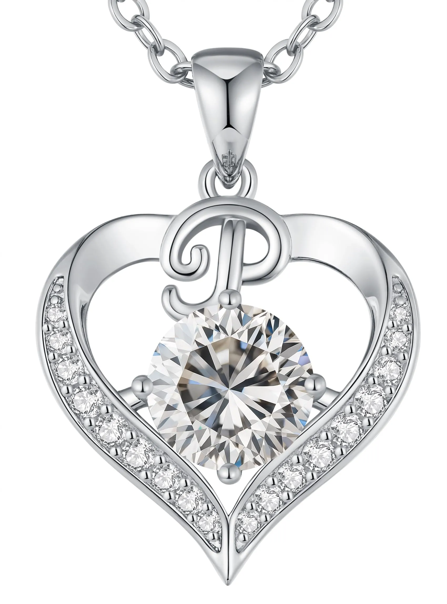 LOUISA SECRET Collana Donna Lettere A-Z con Ciondolo Cuore, Rivestimento 18K Oro, Catena Regolabile 45+5cm - immagine 1