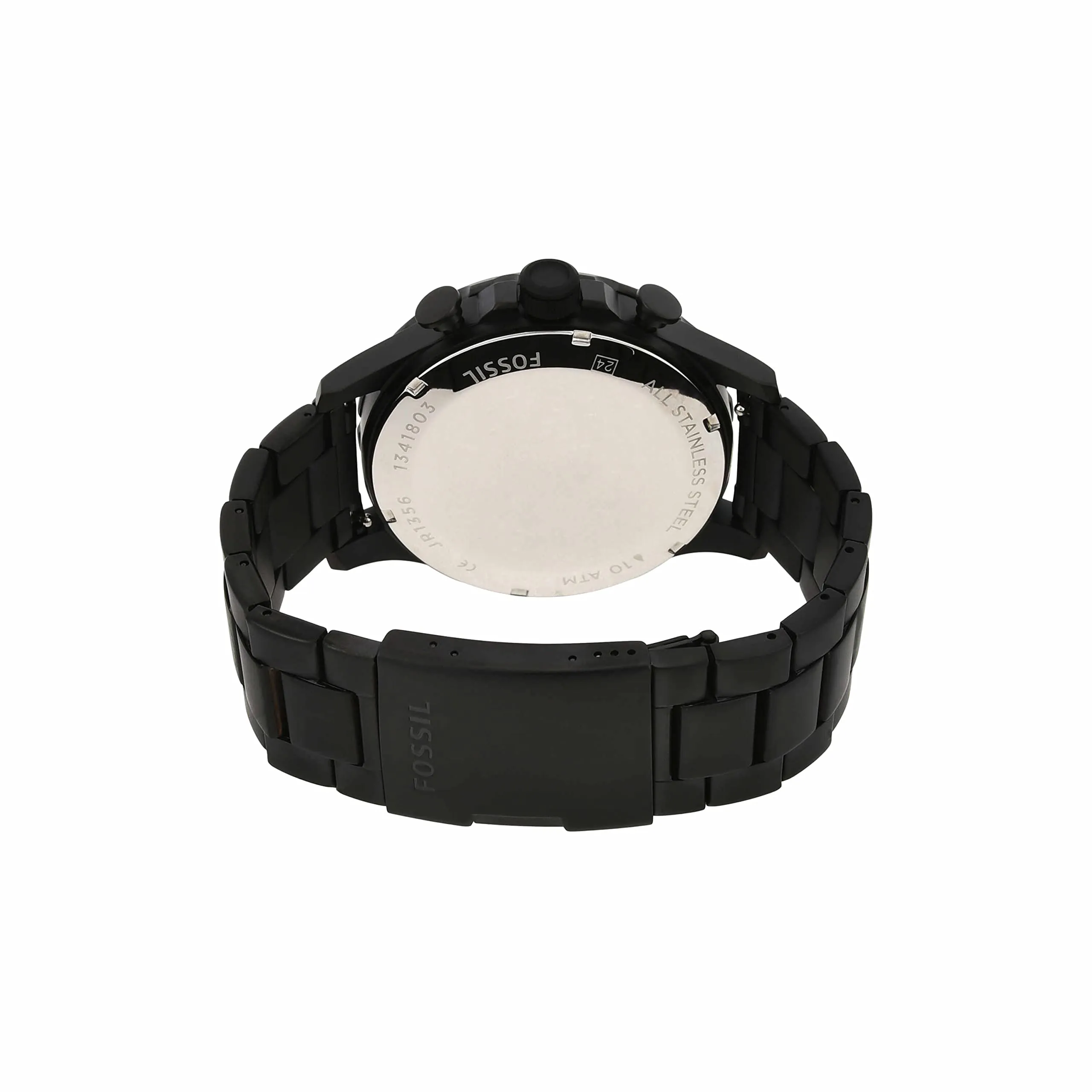 Fossil Nate Orologio da Uomo Cronografo JR1356, Acciaio Inossidabile Nero, 50 mm, Nero e Marrone - immagine 7