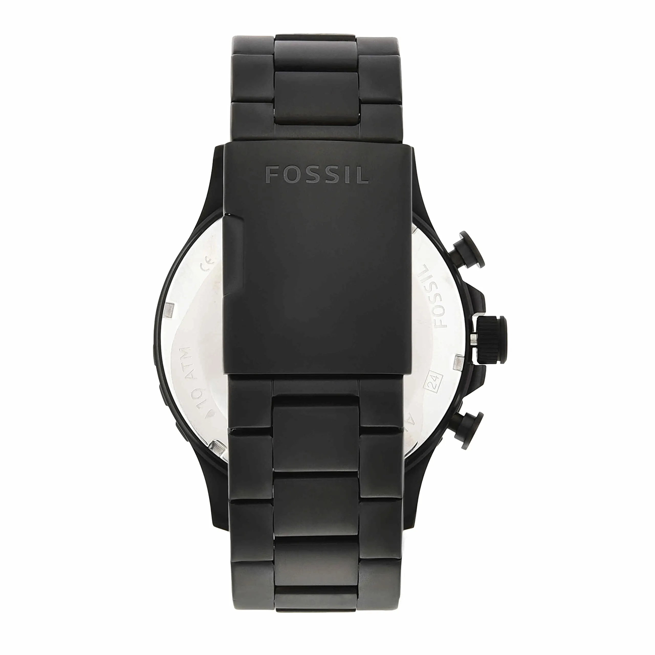 Fossil Nate Orologio da Uomo Cronografo JR1356, Acciaio Inossidabile Nero, 50 mm, Nero e Marrone - immagine 8