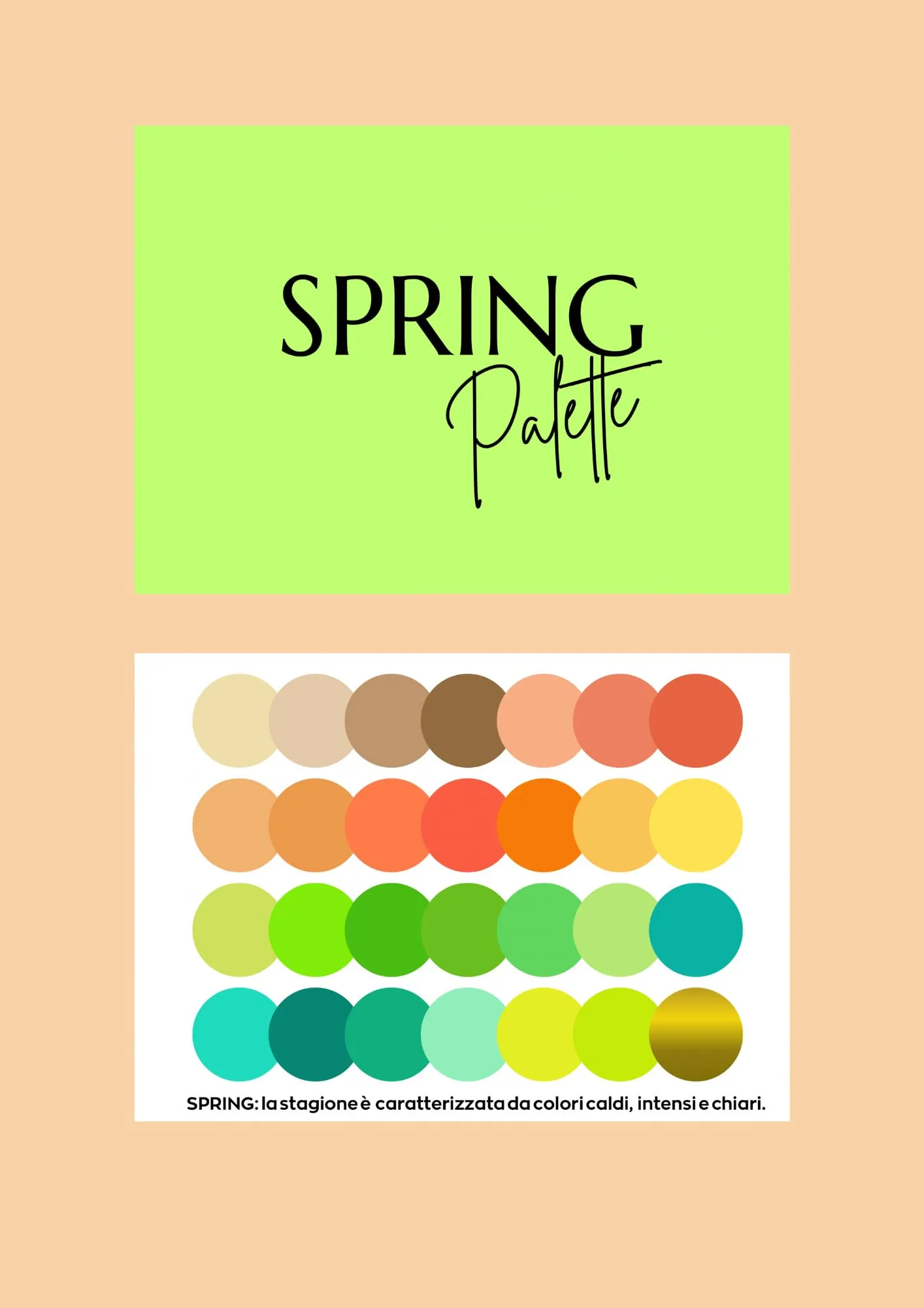 Maison Image Academy Palette Armocromia Macrostagioni Formato Maxi - Spring (1 Palette) - immagine 2