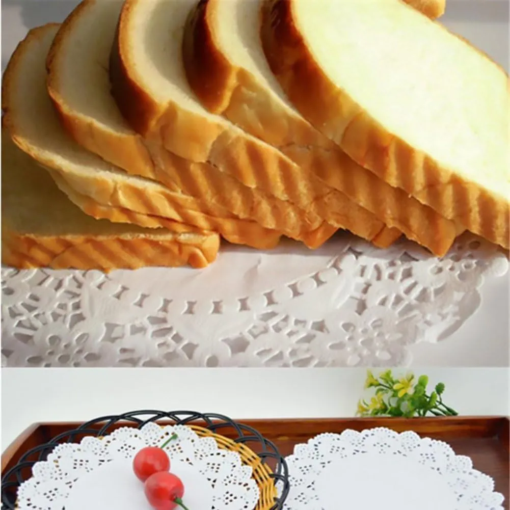JOFONY 180 Centrini di Carta Rotondi in Pizzo Bianco, 9 cm, 11,5 cm, 14 cm - immagine 6