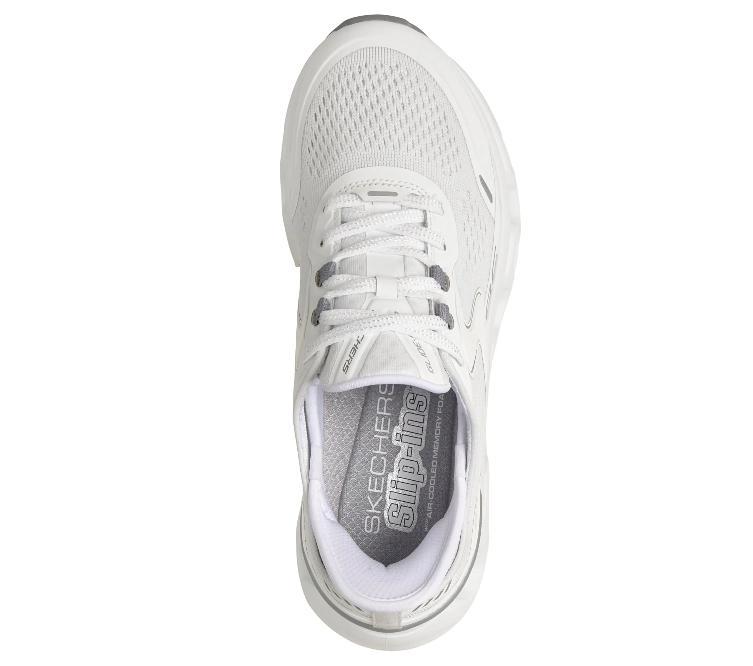 Skechers Donna Glide-Step Altus Scarpe da Allenamento, White Synthetic/Mesh/Trim, 38 EU - immagine 7