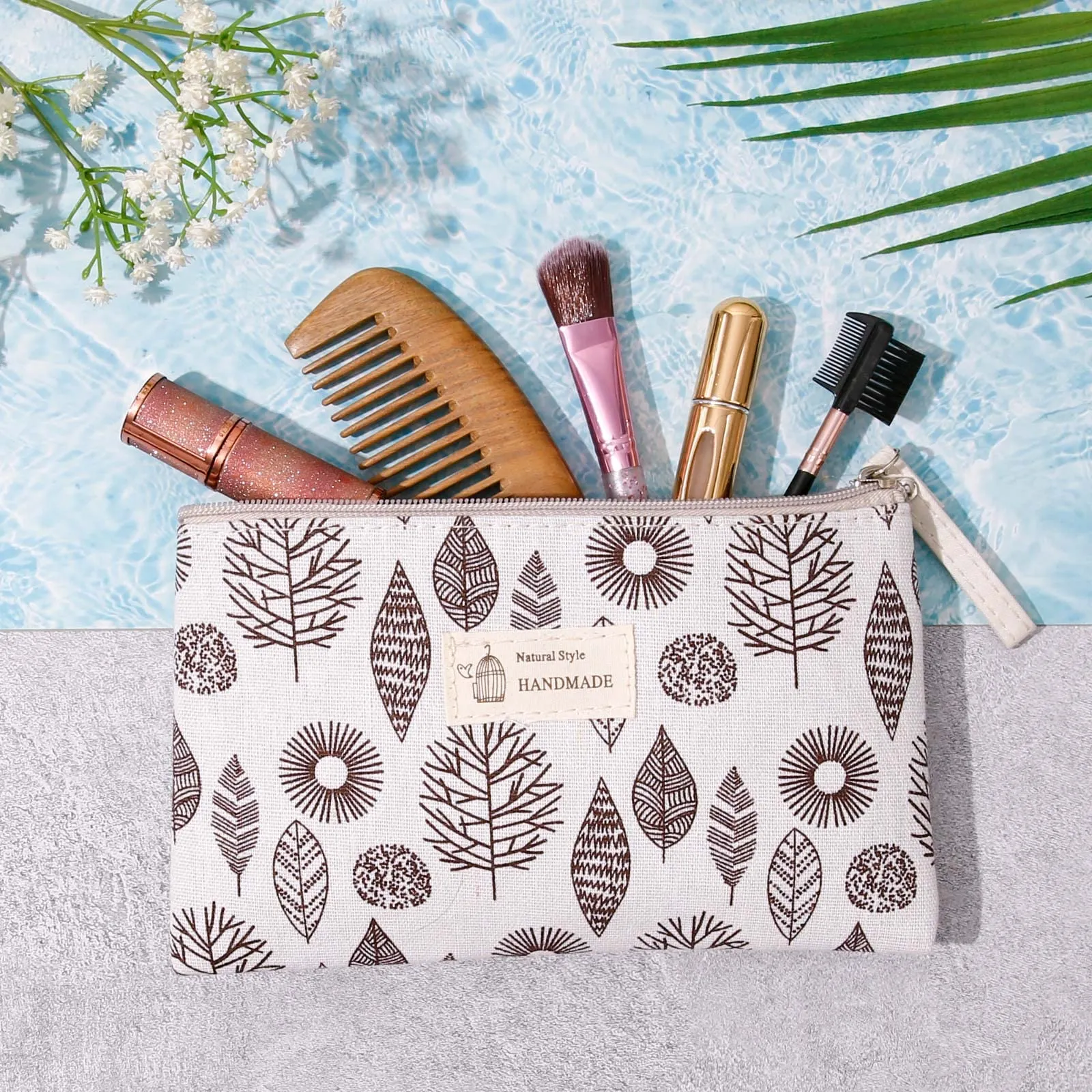 Czemo Borsa Cosmetica in Tela, Set da 4 Pezzi, Multifunzionale con Cerniera - immagine 6