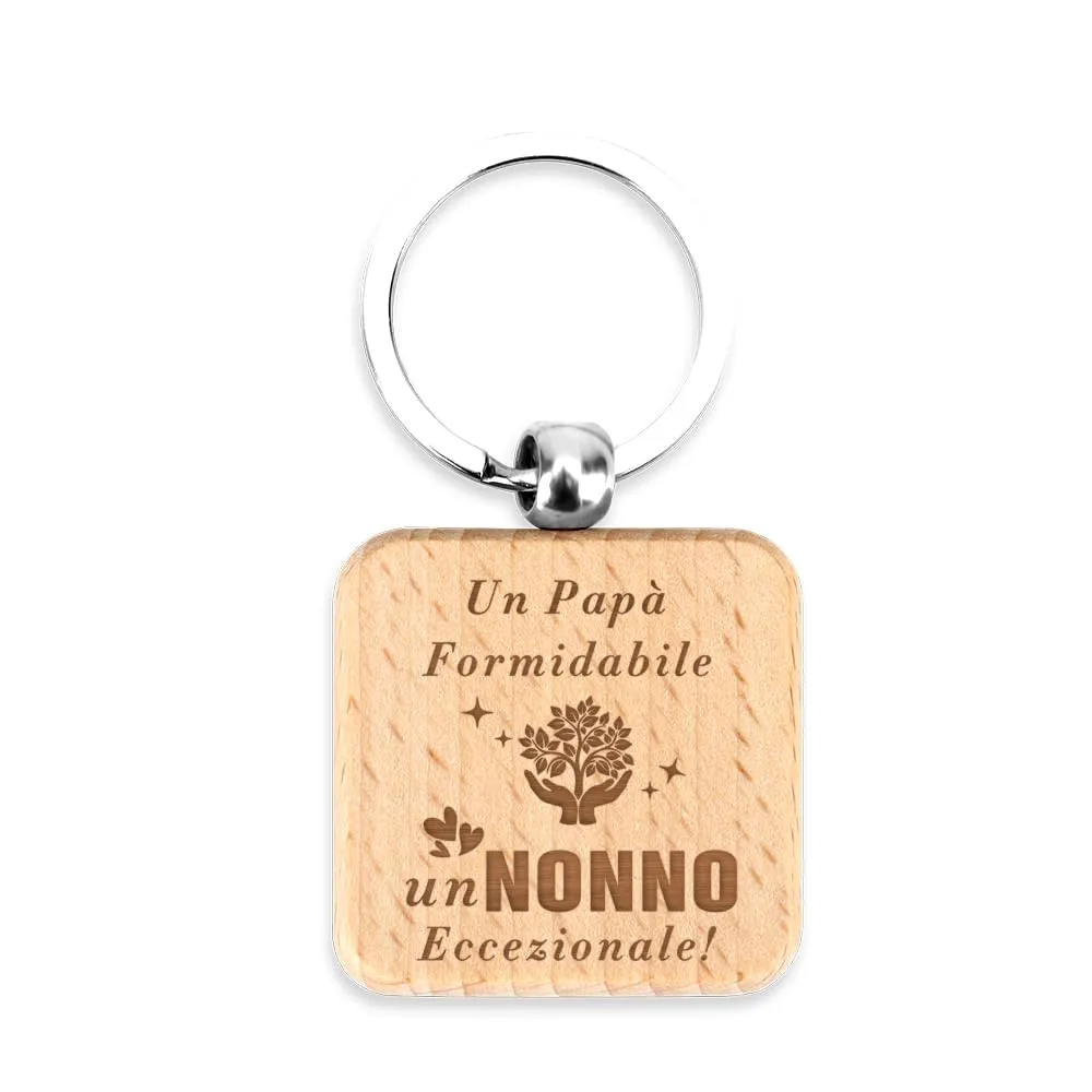 Generico Portachiavi in Legno per Nonno Personalizzato - immagine 1