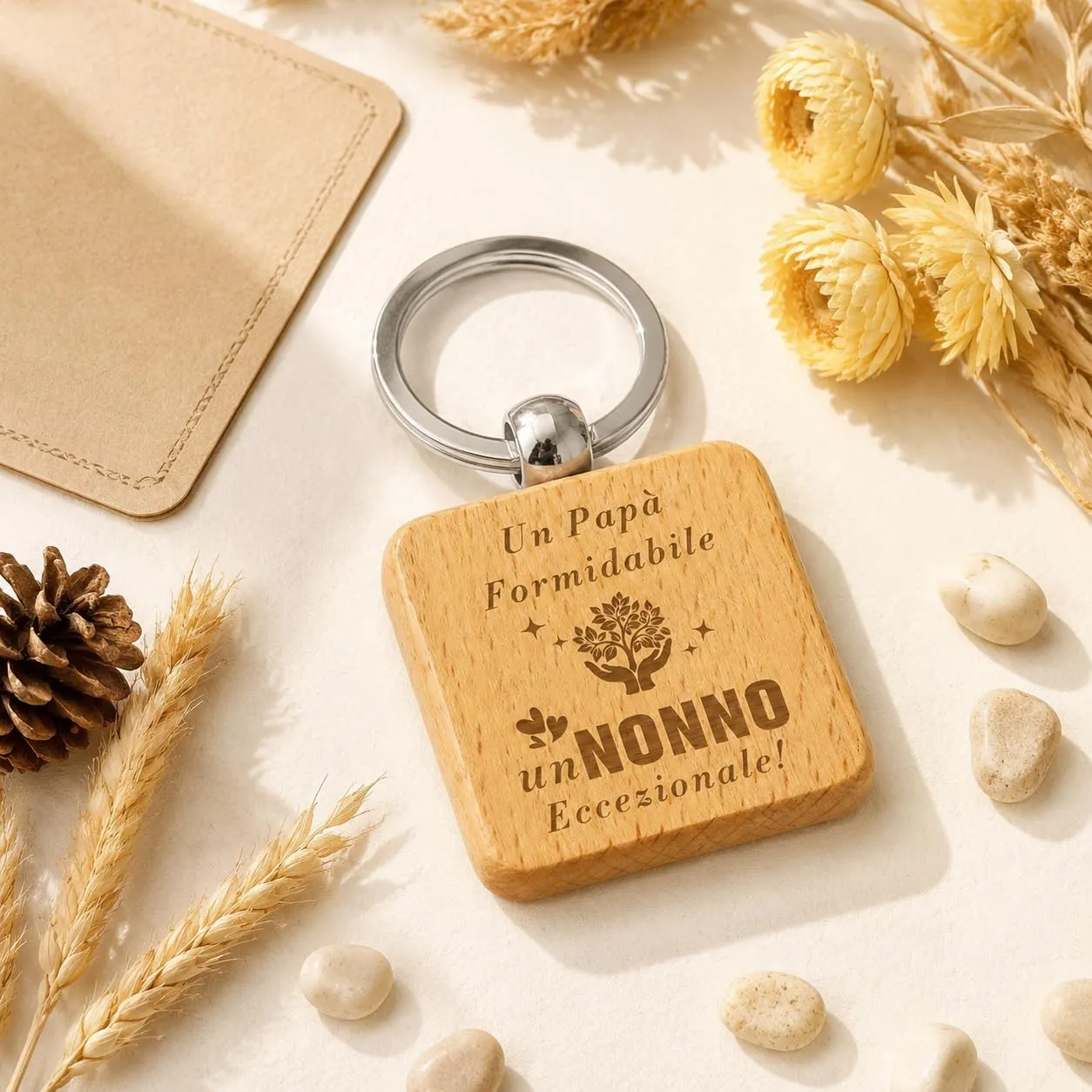 Generico Portachiavi in Legno per Nonno Personalizzato - immagine 5