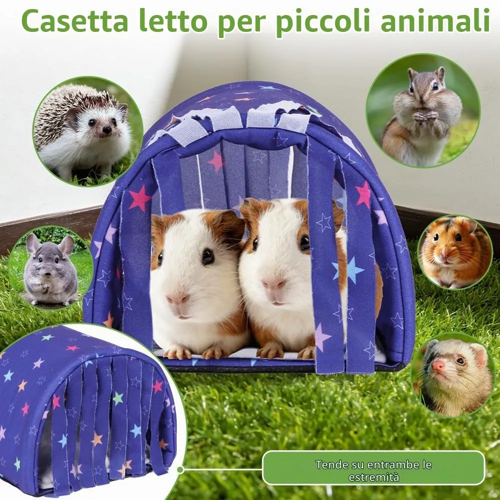 HOTUT Cuccia per Porcellini d'India, Criceti, Conigli Nani e Cincillà con Cuscino, Rifugio Invernale Lavabile per Piccoli Animali - immagine 4