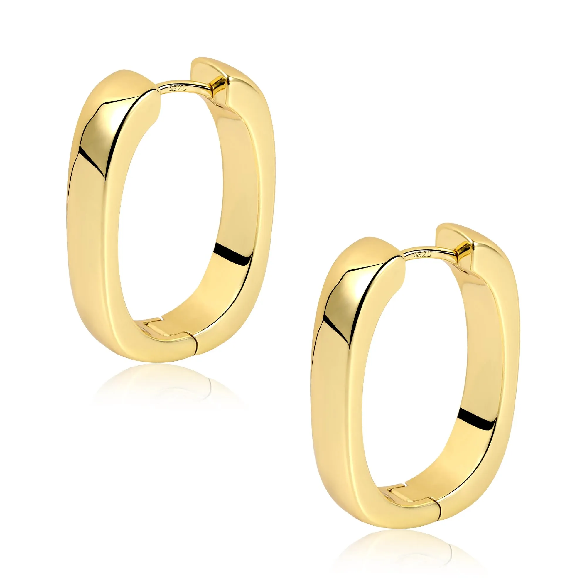 ALEXCRAFT Orecchini a Cerchio in Argento, 18 mm, Ipoallergenici - immagine 1