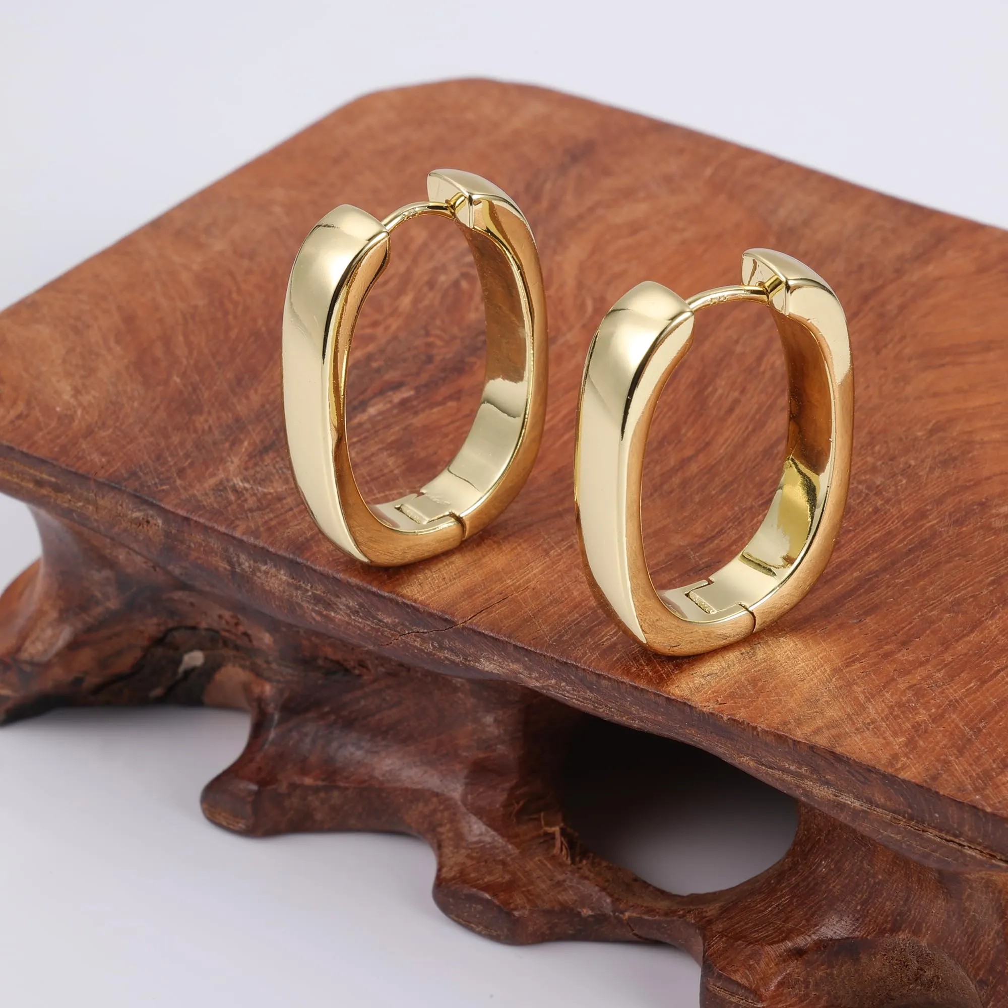 ALEXCRAFT Orecchini a Cerchio in Argento, 18 mm, Ipoallergenici - immagine 5