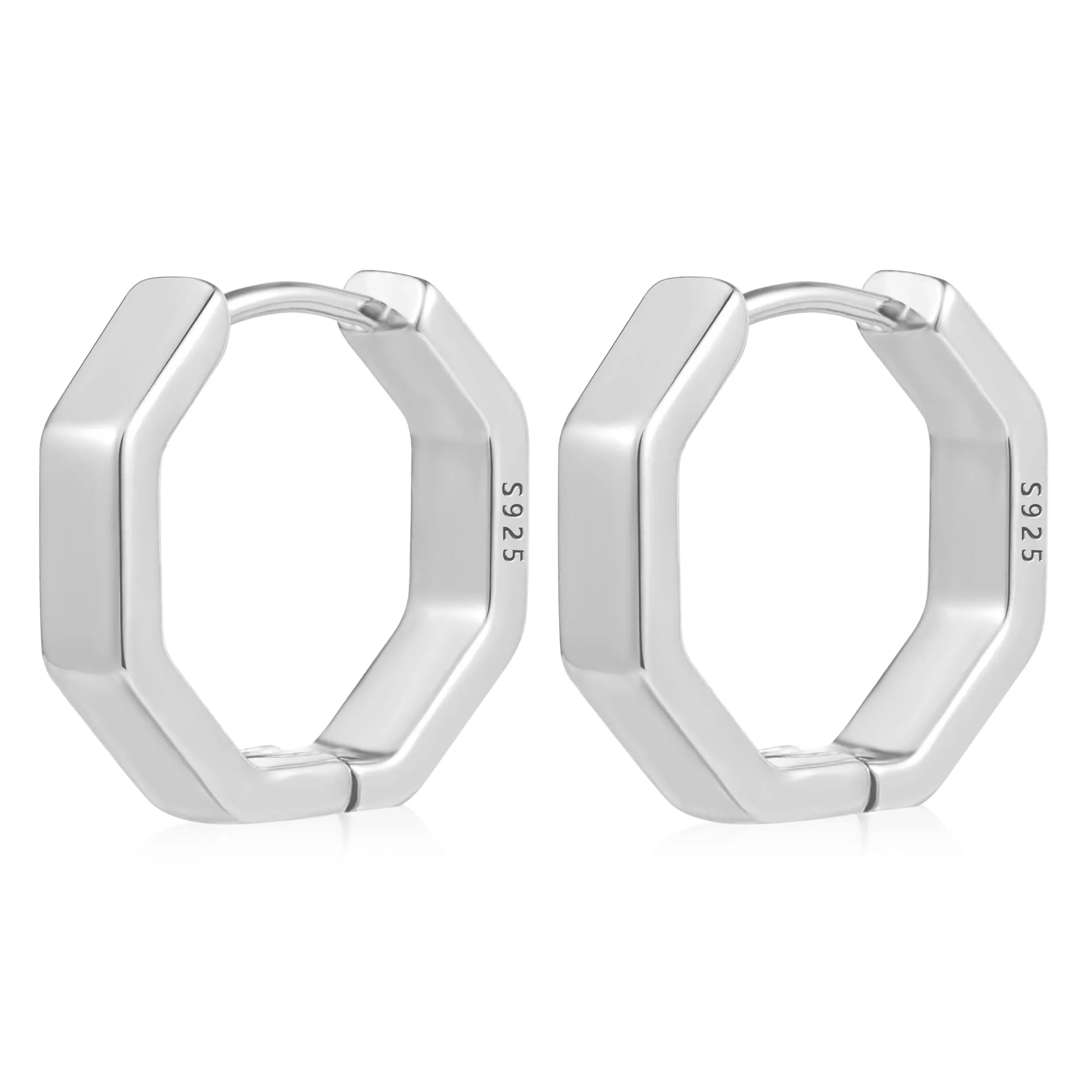 ALEXCRAFT Orecchini a Cerchio Huggie Piccoli Spessi in Argento Anallergici - immagine 1