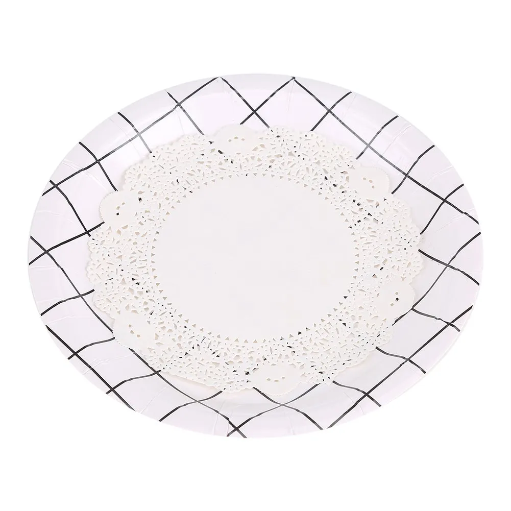 TOPINCN Centrini di Carta Decorativi Rotondi, 180 Pezzi, 9.5 pollici (24cm) - immagine 3