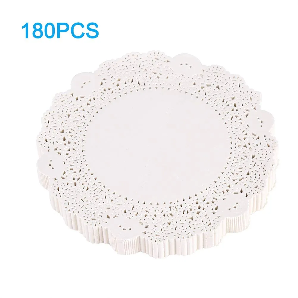 TOPINCN Centrini di Carta Decorativi Rotondi, 180 Pezzi, 9.5 pollici (24cm) - immagine 4