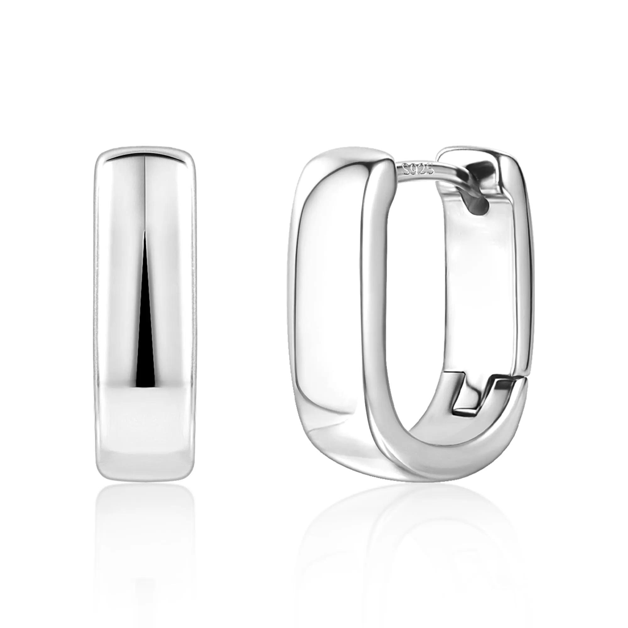 ALEXCRAFT Orecchini a Cerchio Spessi in Argento 925 per Donna - immagine 1