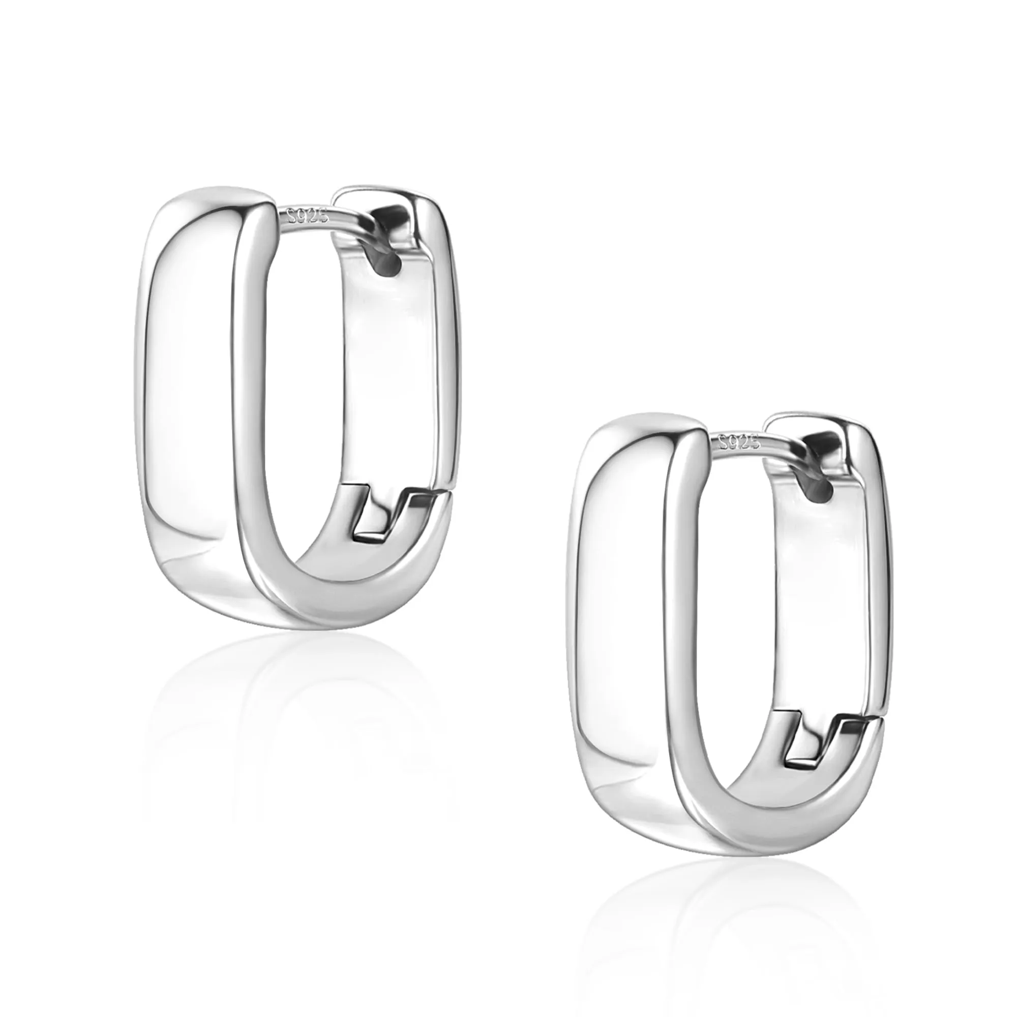 ALEXCRAFT Orecchini a Cerchio Spessi in Argento 925 per Donna - immagine 2