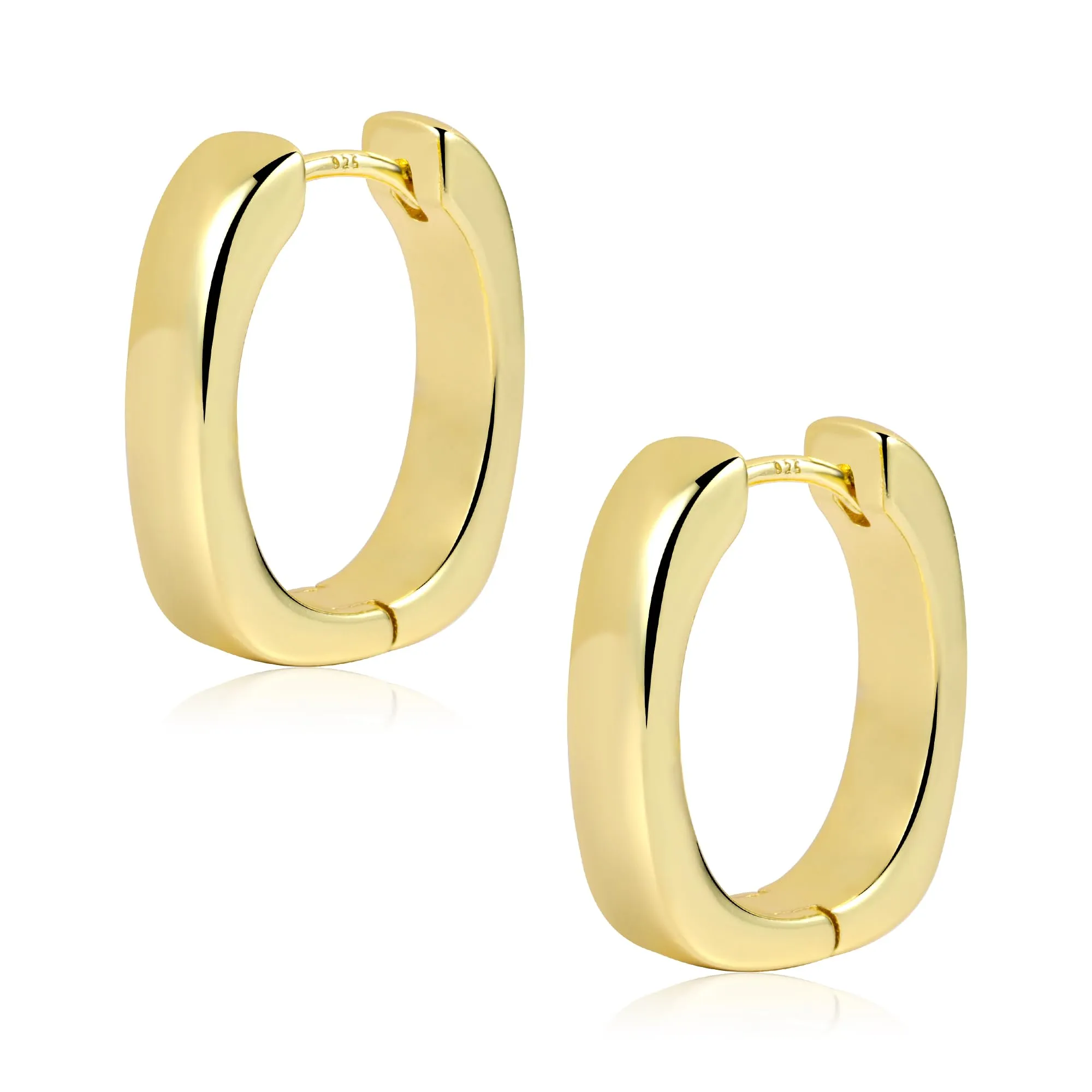 ALEXCRAFT Orecchini a Cerchio in Argento, 16 mm, Colore Oro - immagine 1