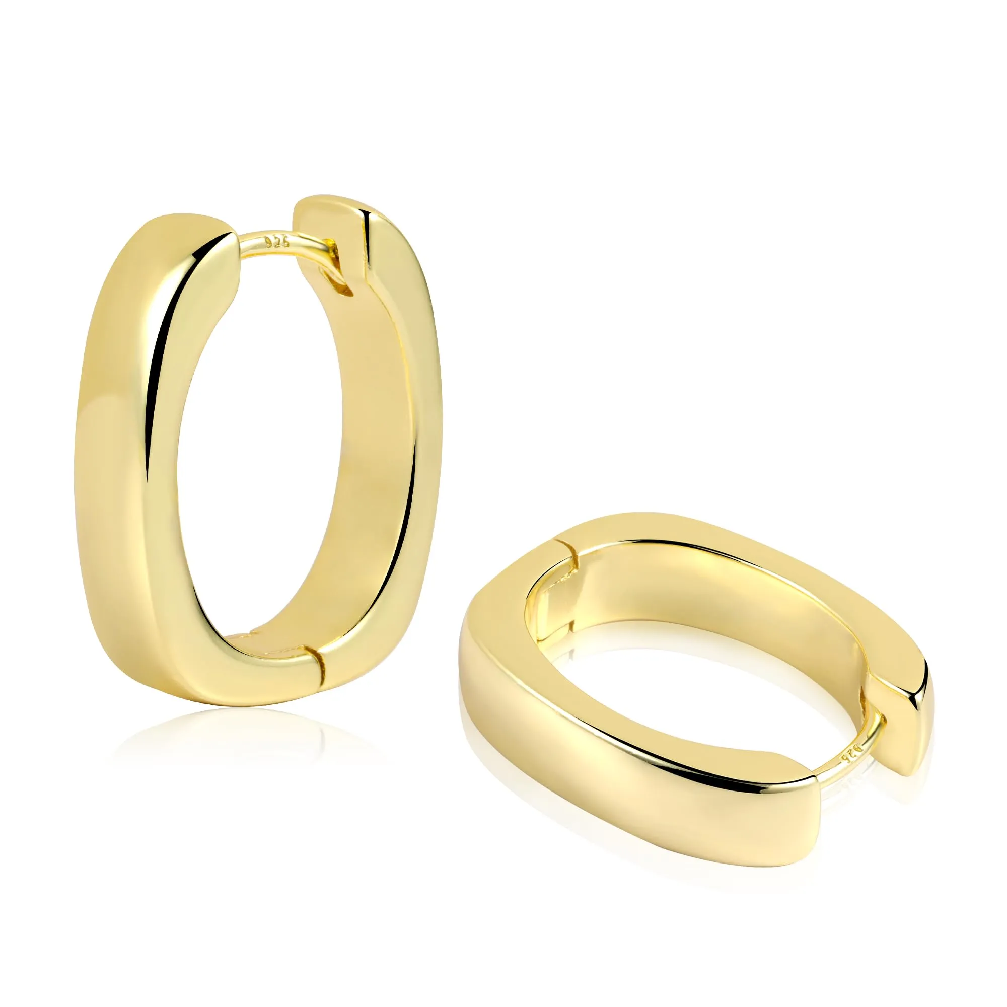 ALEXCRAFT Orecchini a Cerchio in Argento, 16 mm, Colore Oro - immagine 2