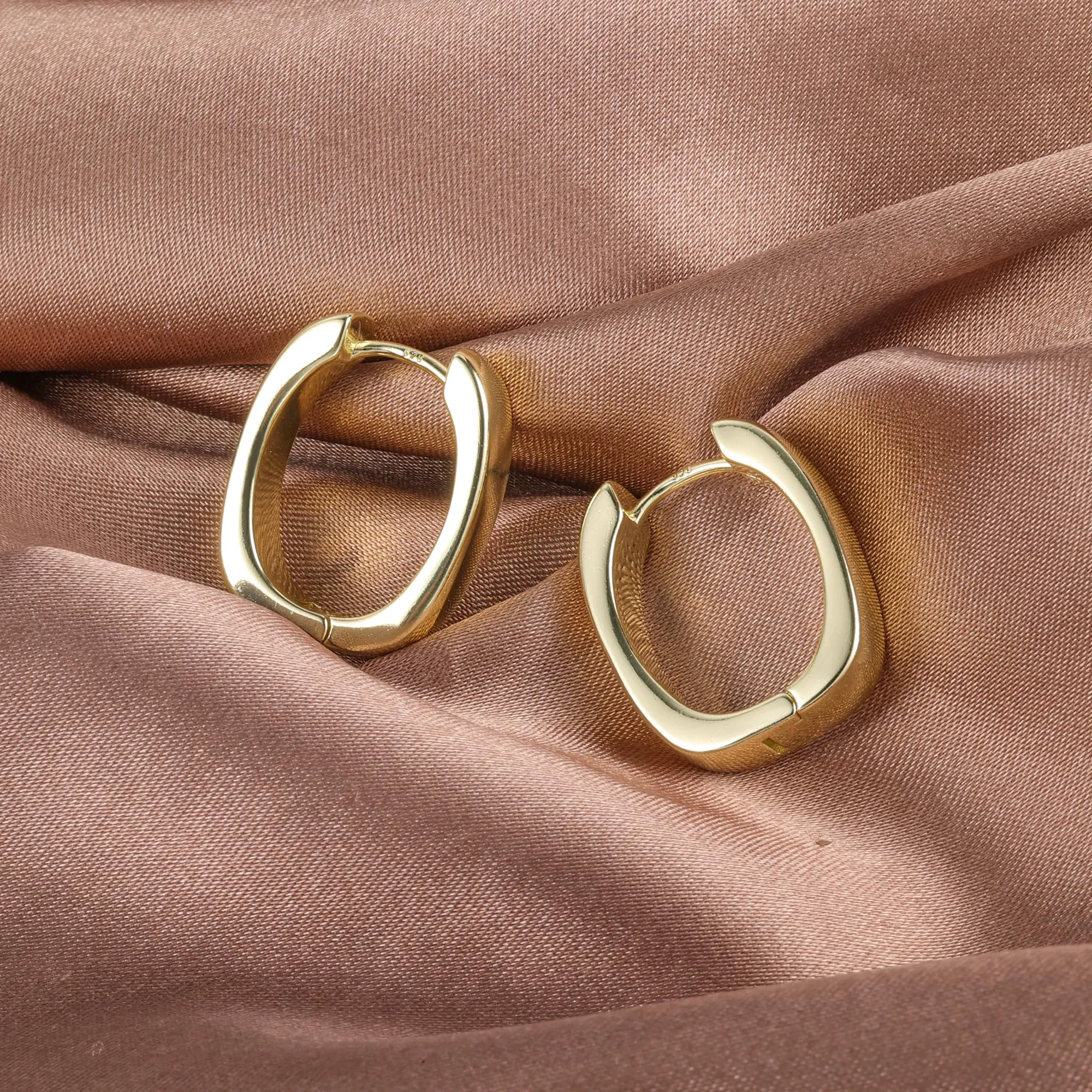 ALEXCRAFT Orecchini a Cerchio in Argento, 16 mm, Colore Oro - immagine 6
