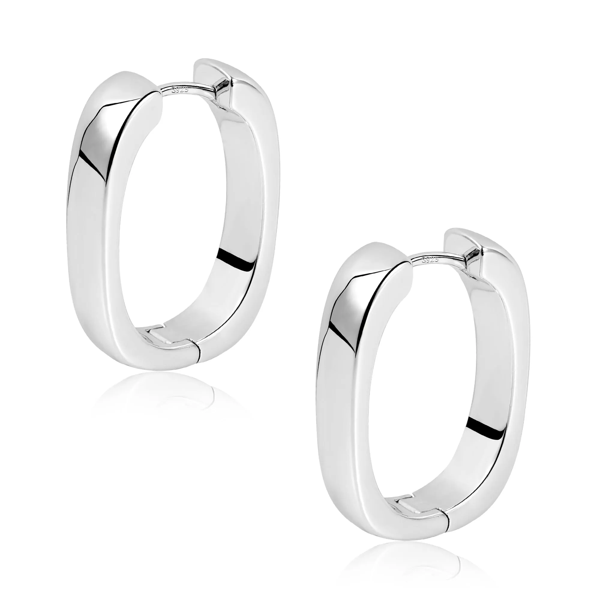 ALEXCRAFT Orecchini a Cerchio in Argento Ipoallergenici 18 mm - immagine 1
