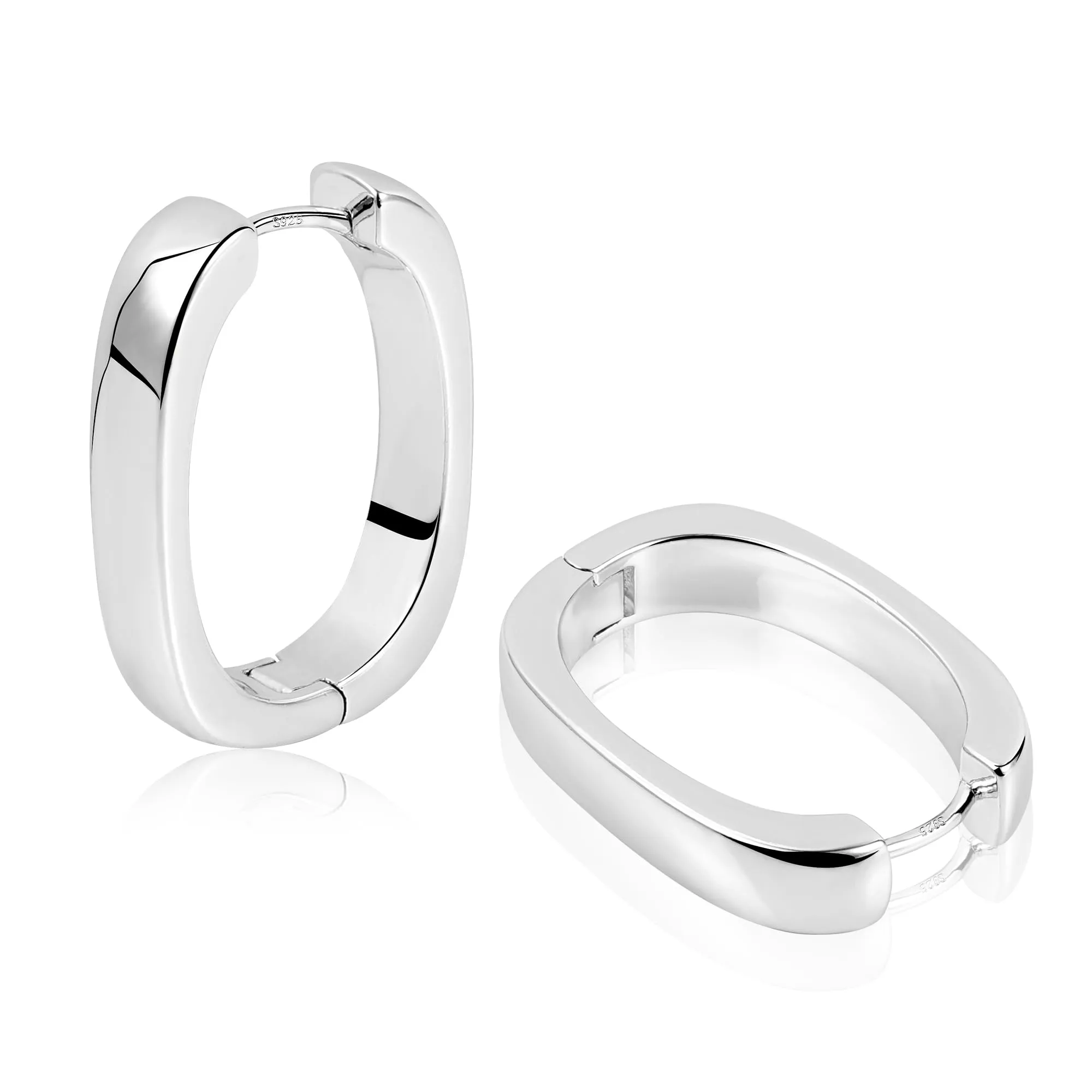 ALEXCRAFT Orecchini a Cerchio in Argento Ipoallergenici 18 mm - immagine 2