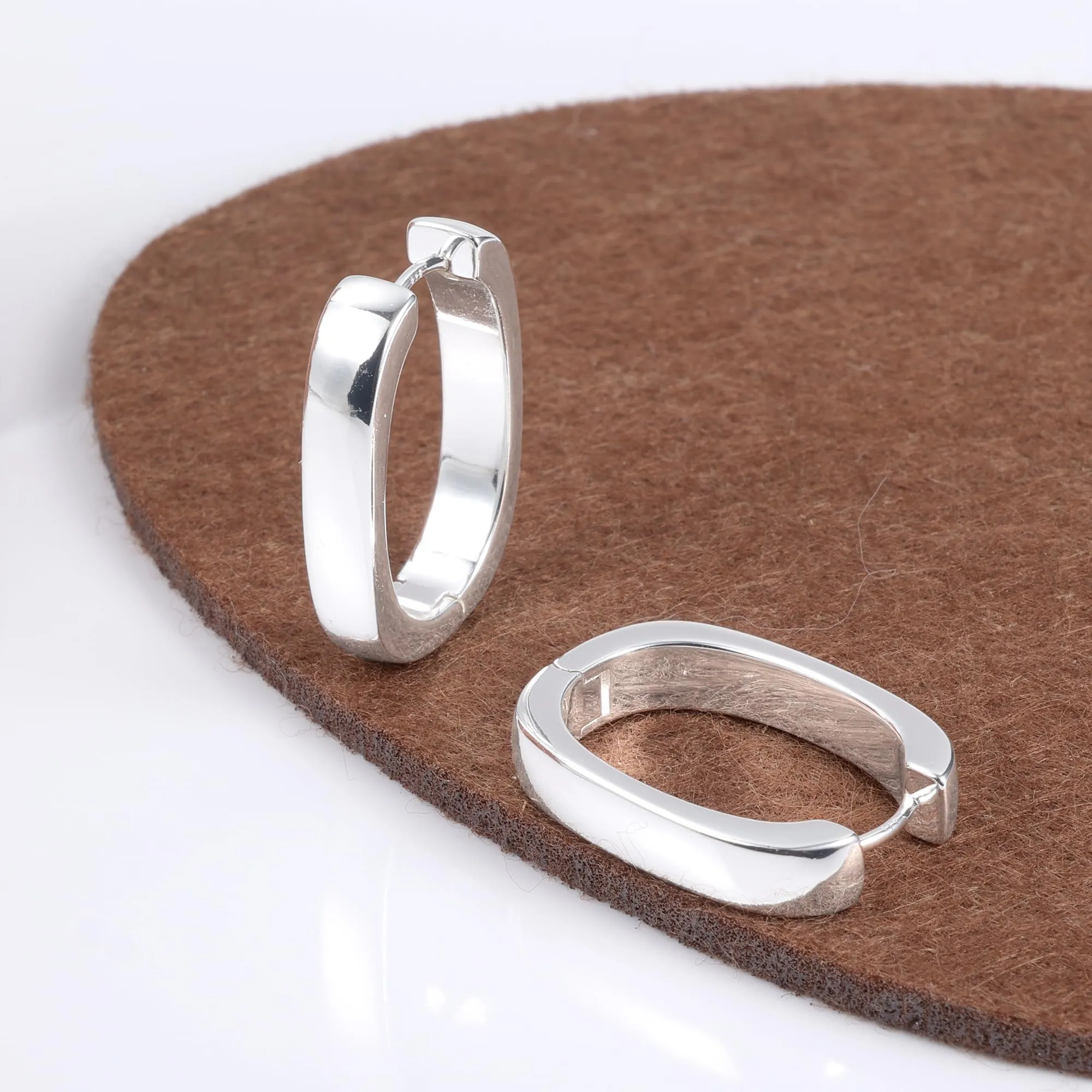 ALEXCRAFT Orecchini a Cerchio in Argento Ipoallergenici 18 mm - immagine 6