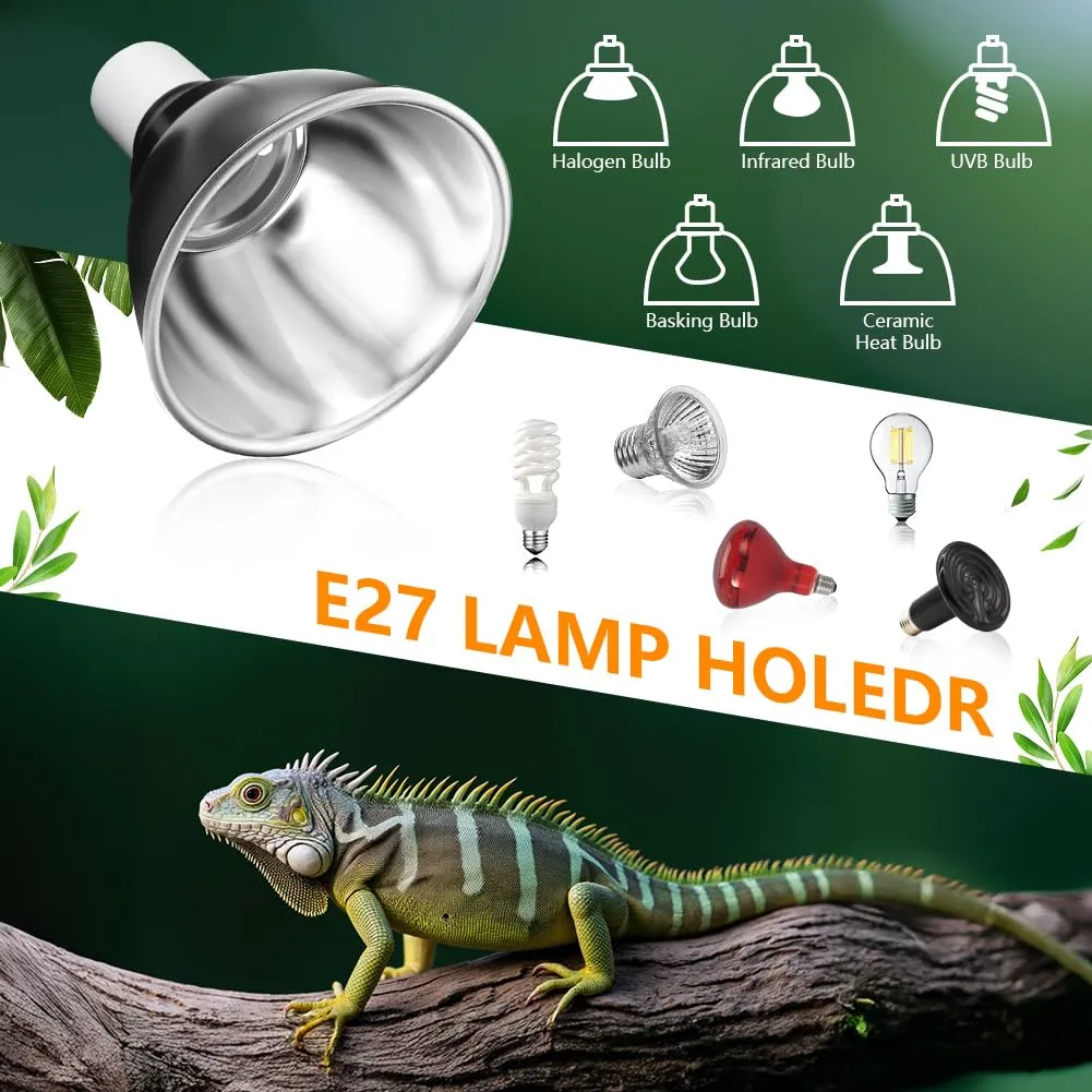 HOTUT Lampada Riscaldante UVA UVB per Tartarughe e Rettili con Timer e Temperatura Regolabile - immagine 8