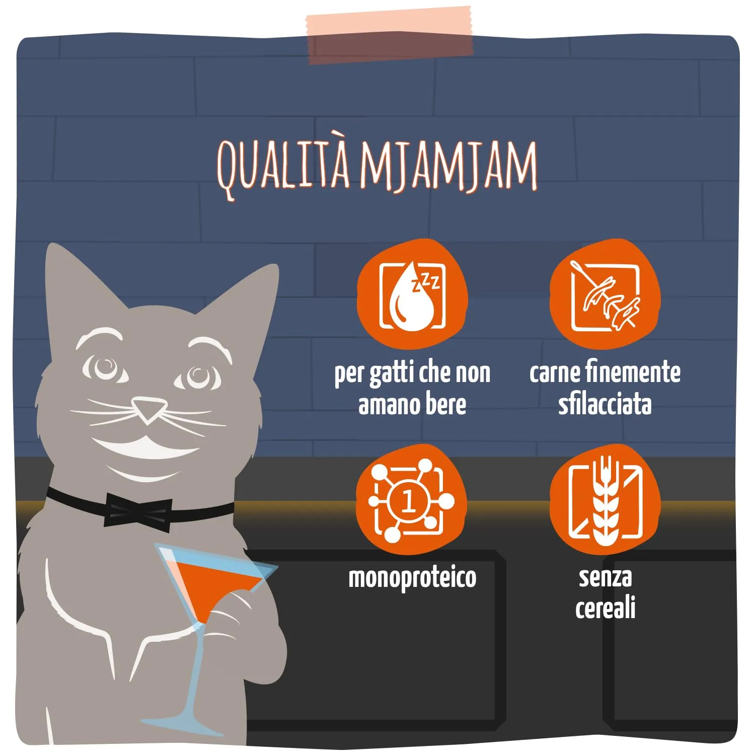MjAMjAM Cocktails Bevanda per Gatti alla Carne di Manzo Sfilacciata, Senza Cereali, 20 x 40 ml - immagine 4