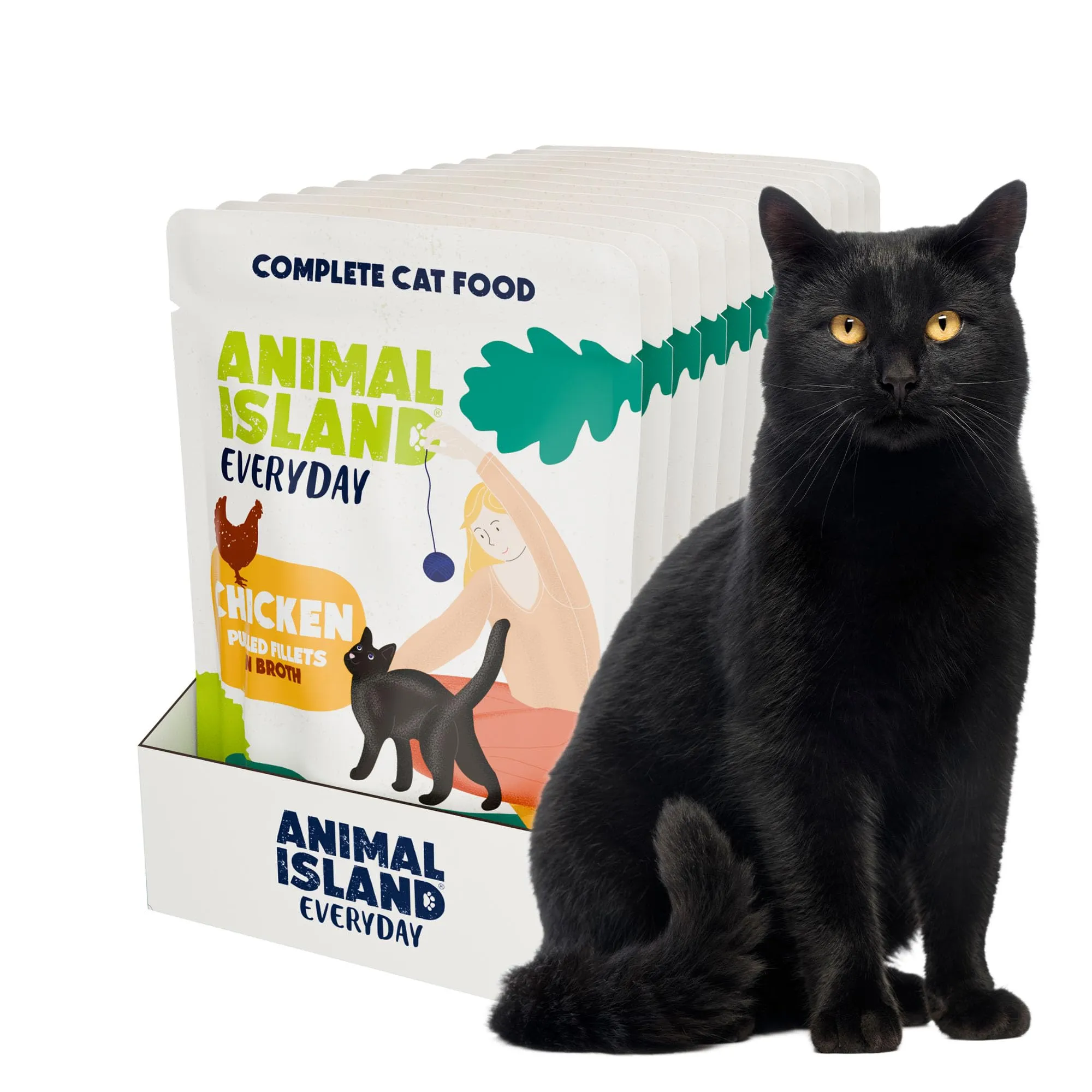 Animal Island Cibo Umido per Gatti Filetti di Pollo in Brodo Senza Cereali, 12 x 85g - immagine 1