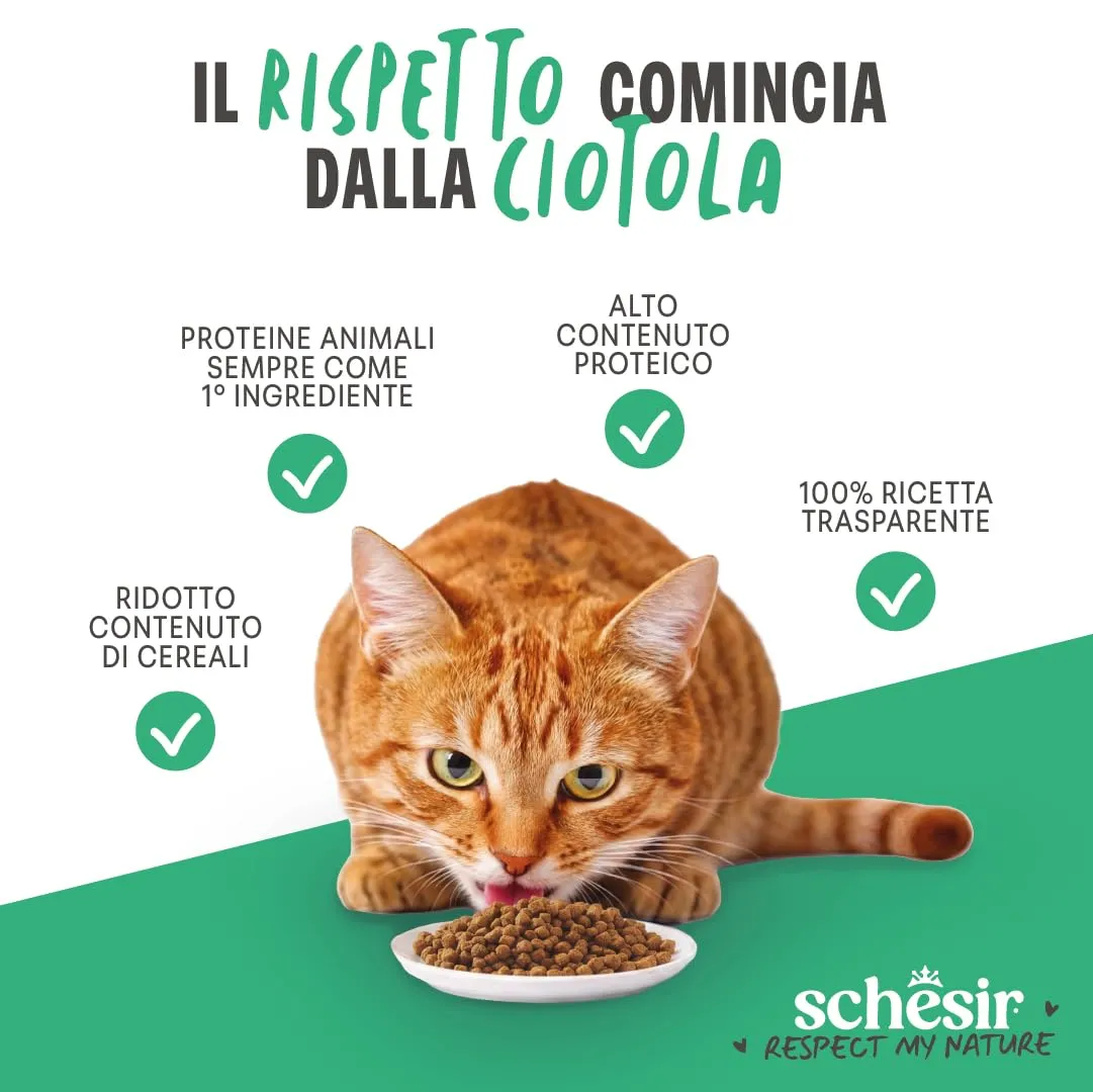 Schesir Animal Monoprotein Adult Pollo, Croccantini per Gatti, 10 kg - immagine 7
