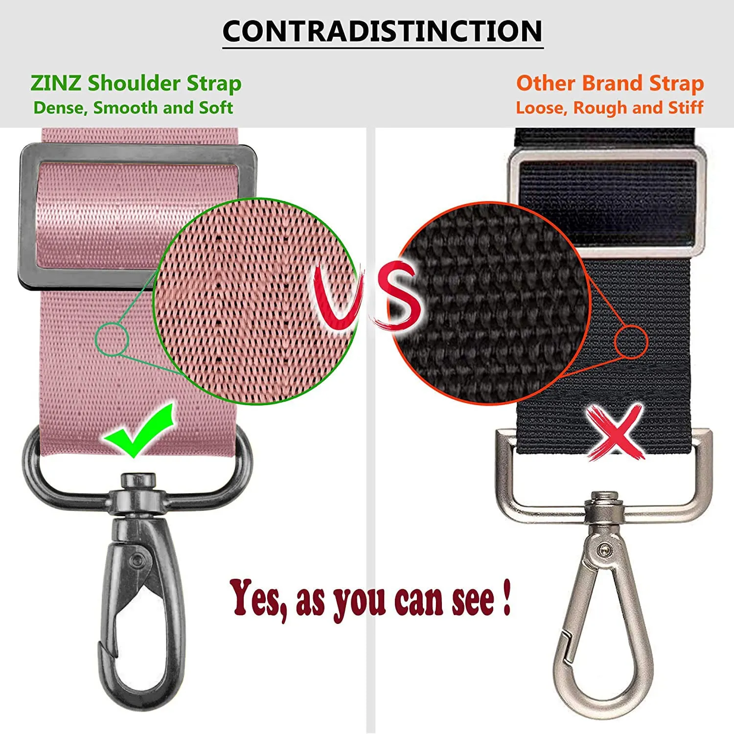 ZINZ Cinturino Regolabile con Imbottitura Fissa, P01K01 - immagine 3