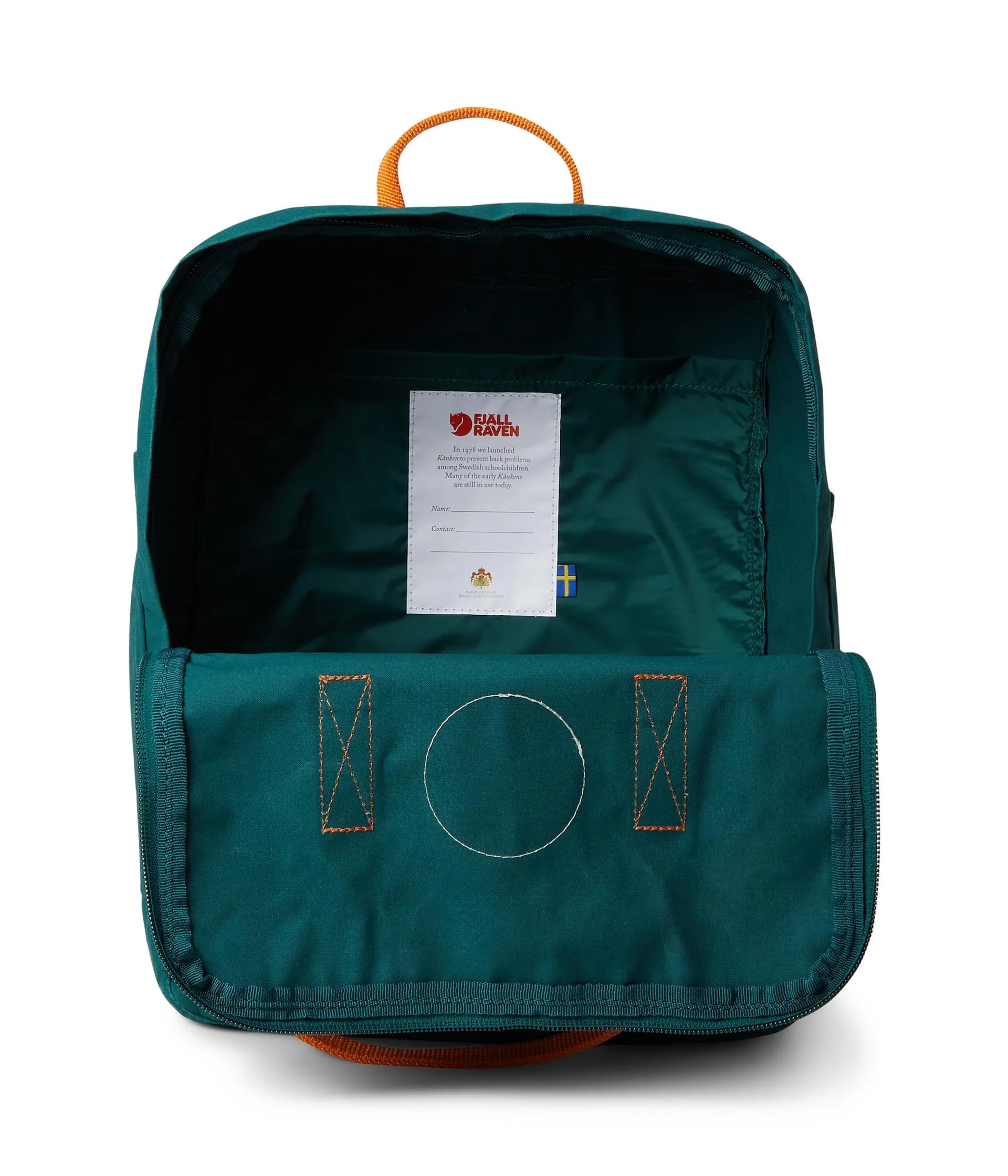 Fjällräven Kånken Zaino Sportivo Unisex Adulto, Arctic Green-spicy Orange, Taglia unica - immagine 3
