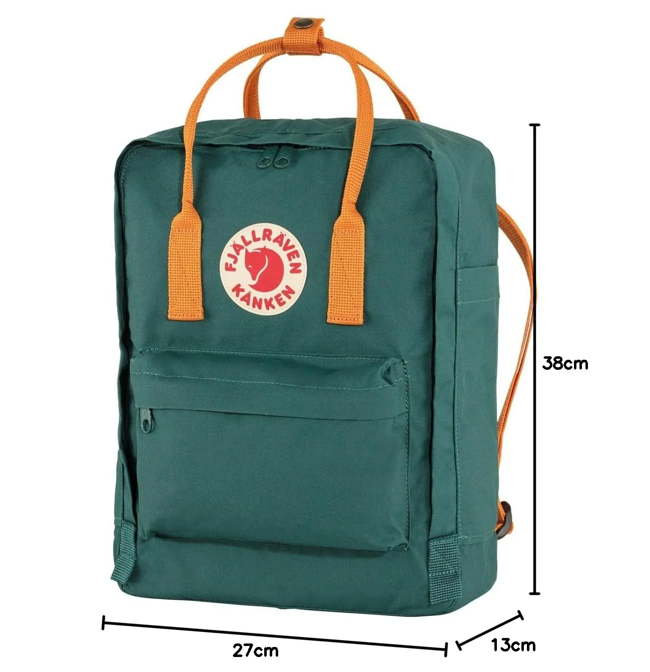 Fjällräven Kånken Zaino Sportivo Unisex Adulto, Arctic Green-spicy Orange, Taglia unica - immagine 7